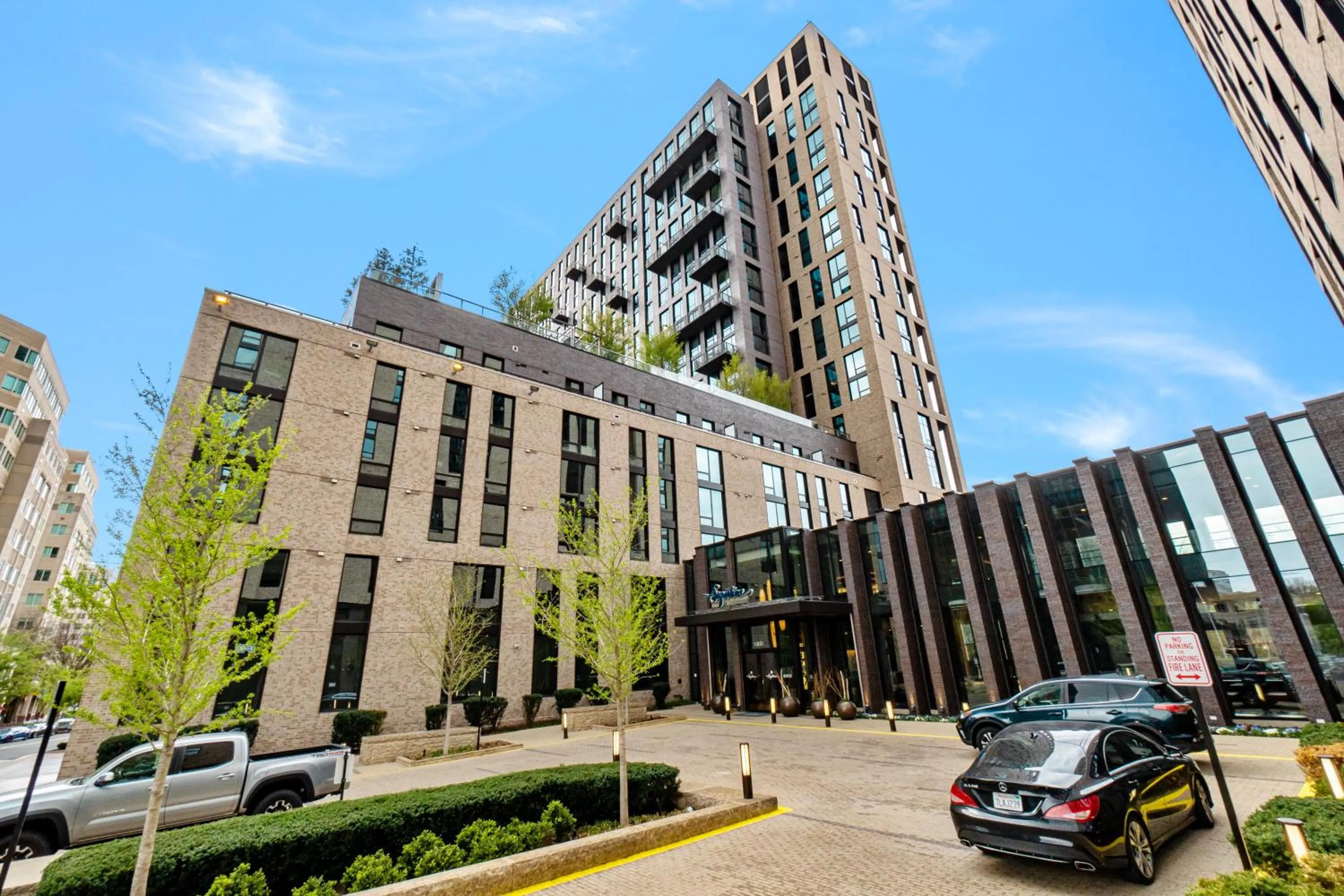 Property building in Global Luxury Suites at Reston Town Center