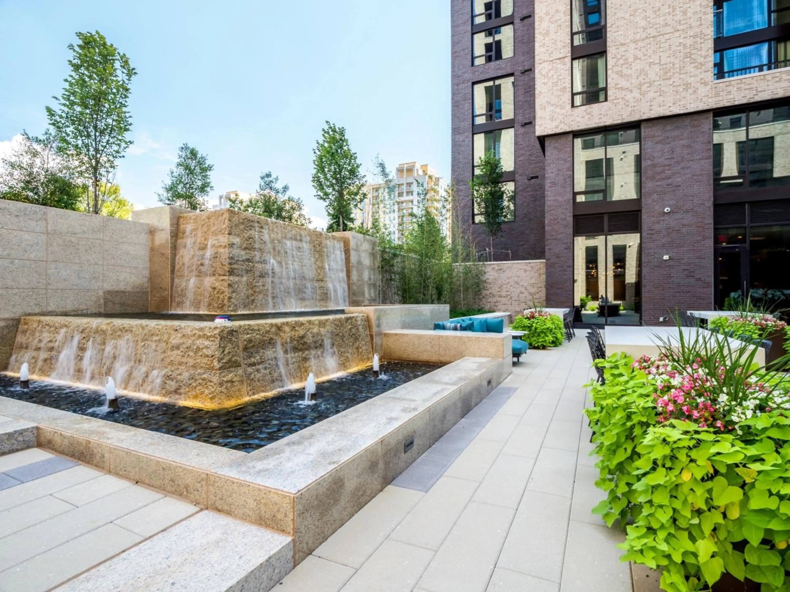 Patio in Global Luxury Suites at Reston Town Center