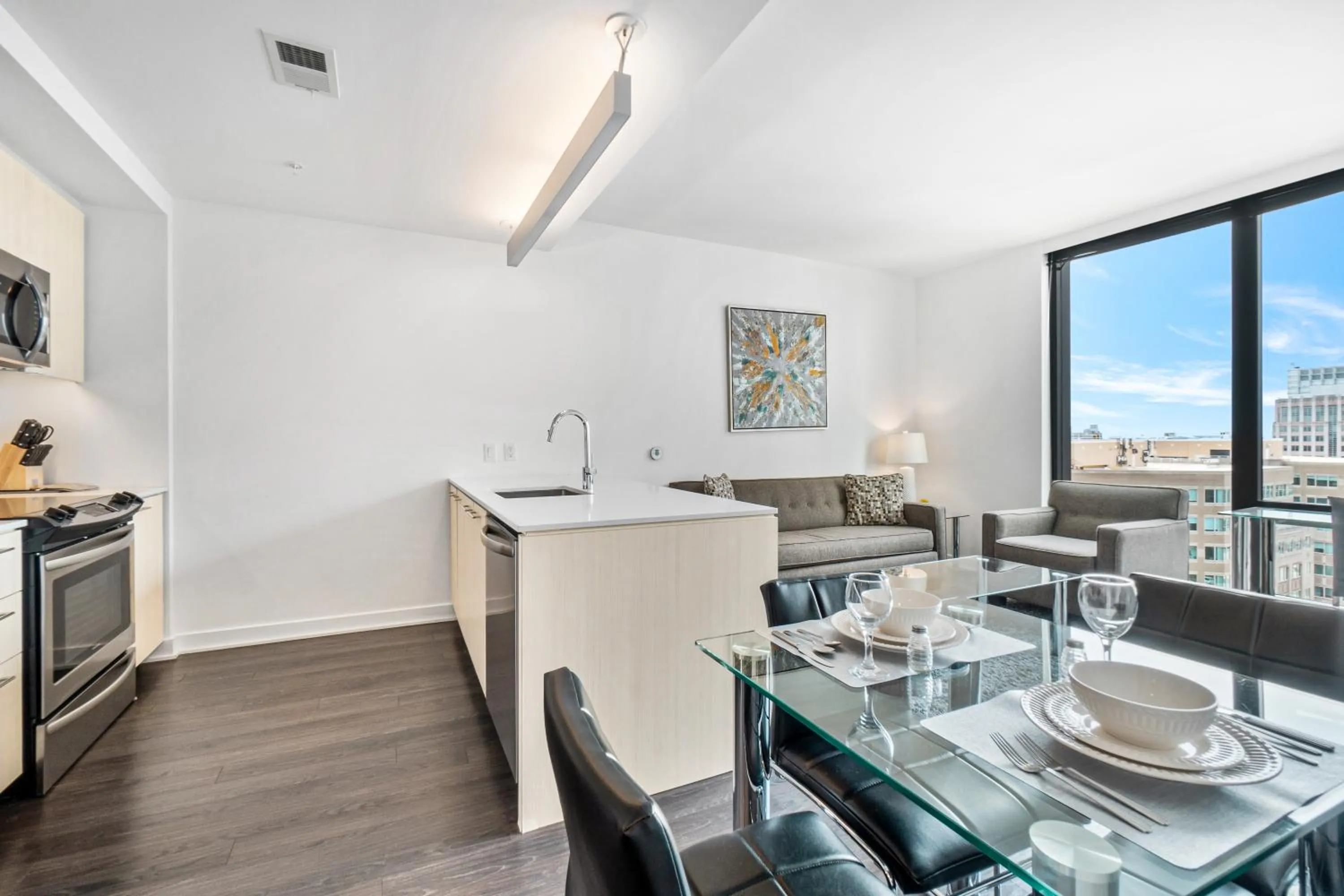 kitchen in Global Luxury Suites at Reston Town Center
