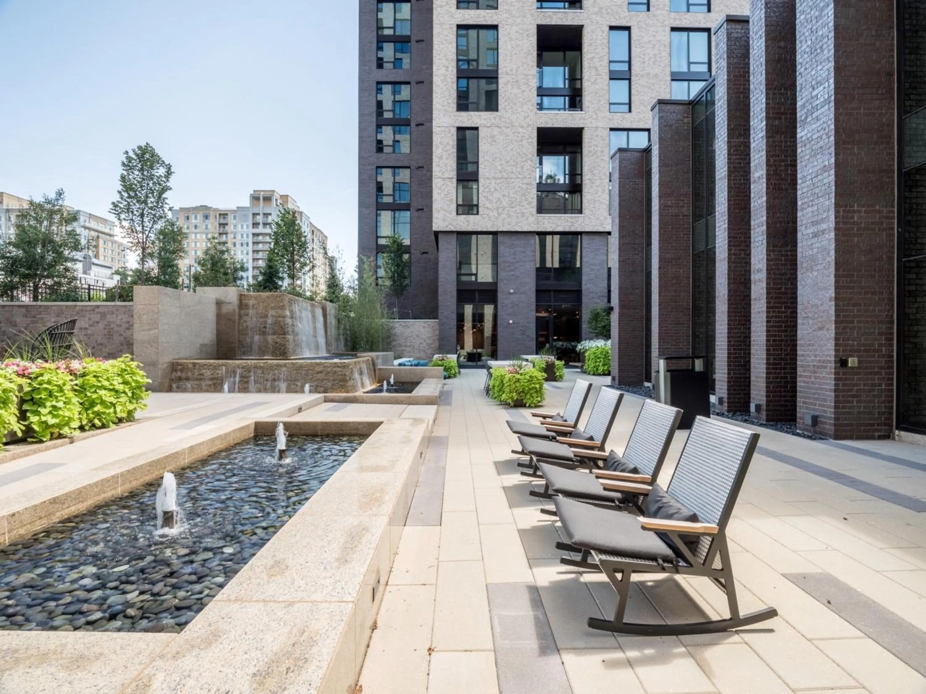 Patio in Global Luxury Suites at Reston Town Center