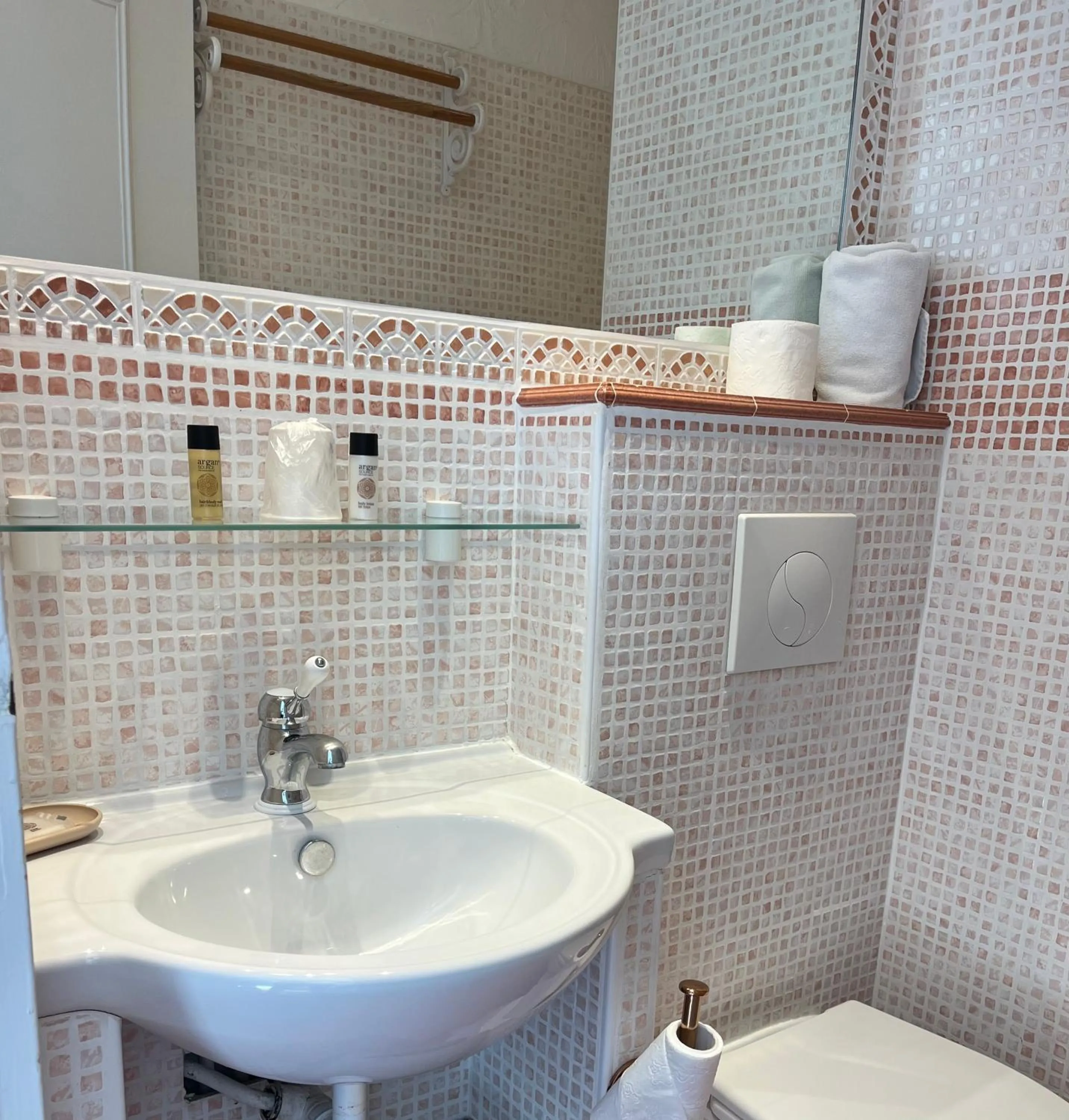 Bathroom in La Villa Roseraie , Hôtel Familial OUVERT TOUTE L ANNEE