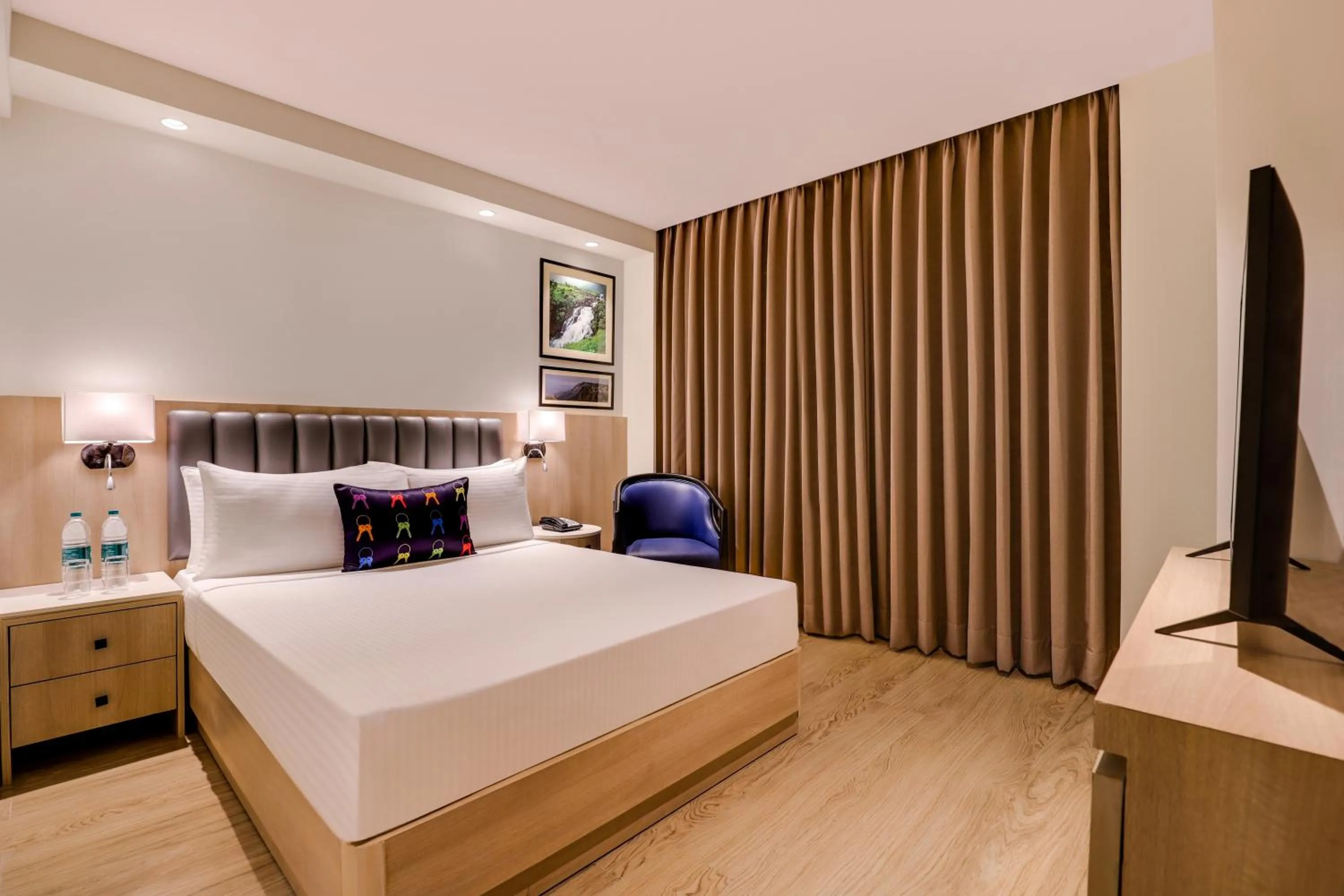 Bedroom, Bed in Keys Prima by Lemon Tree Hotels, Pimpri, Pune