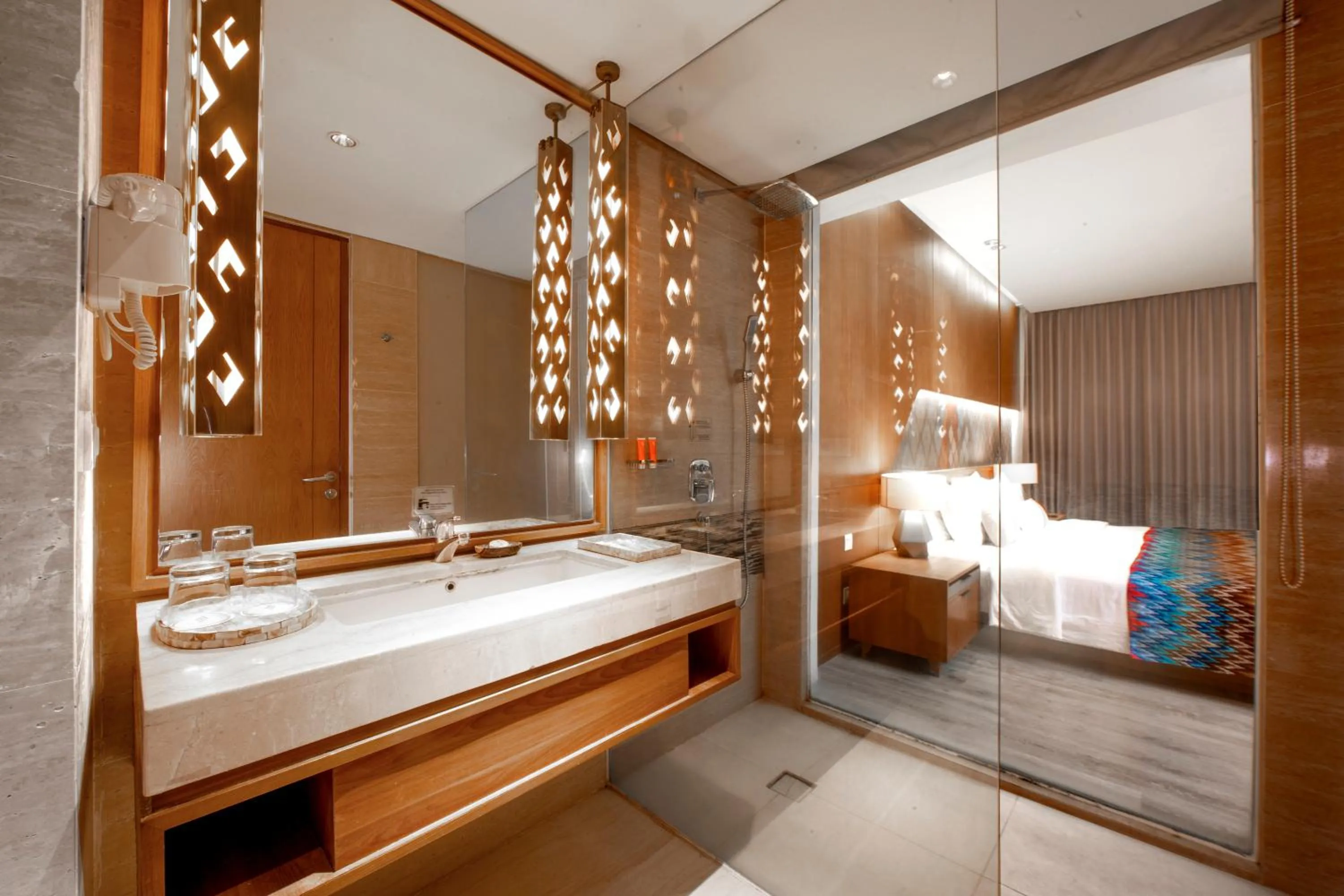 Bathroom, Bed in Aruna Senggigi Resort & Convention