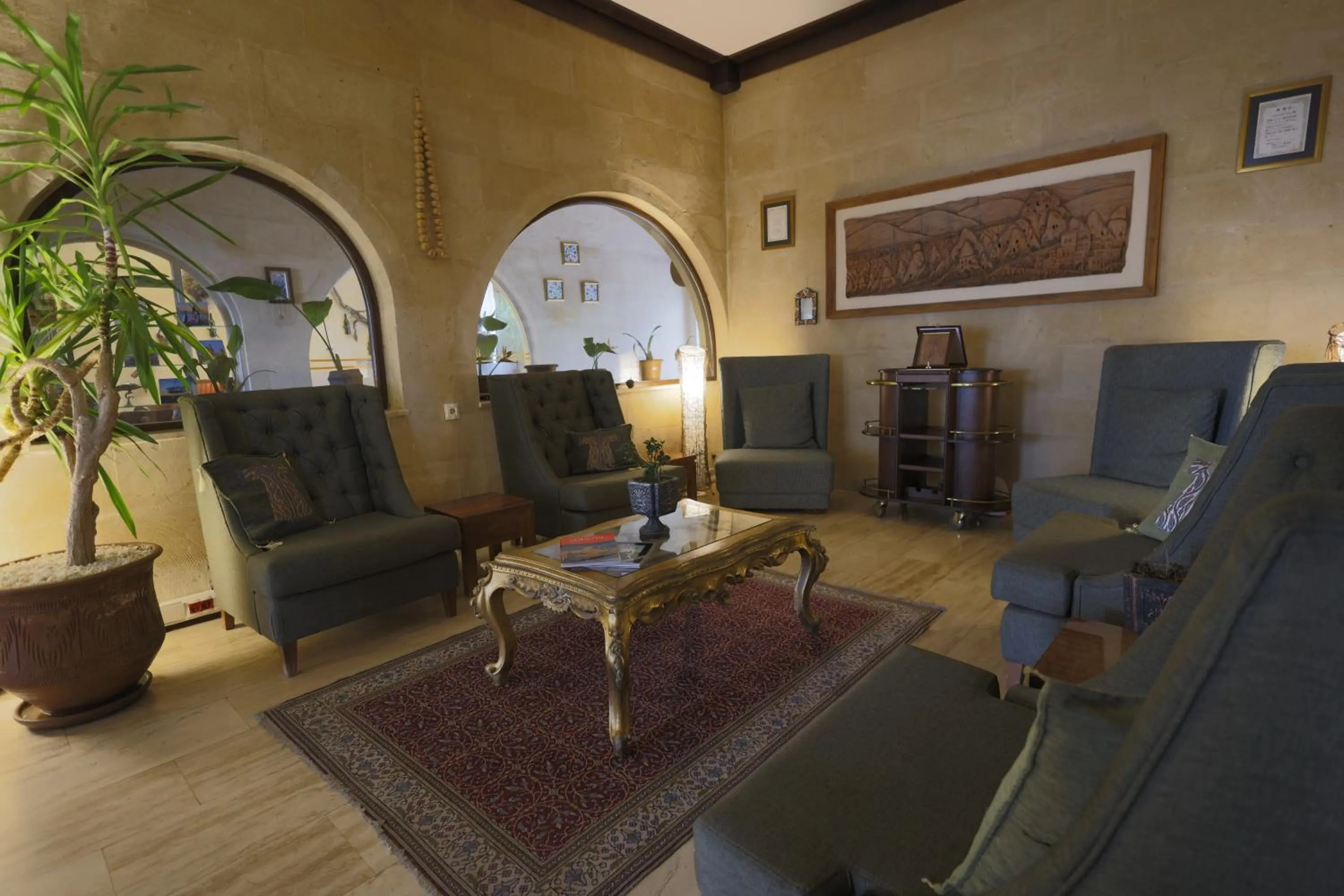Living room in Uchisar Kaya Otel