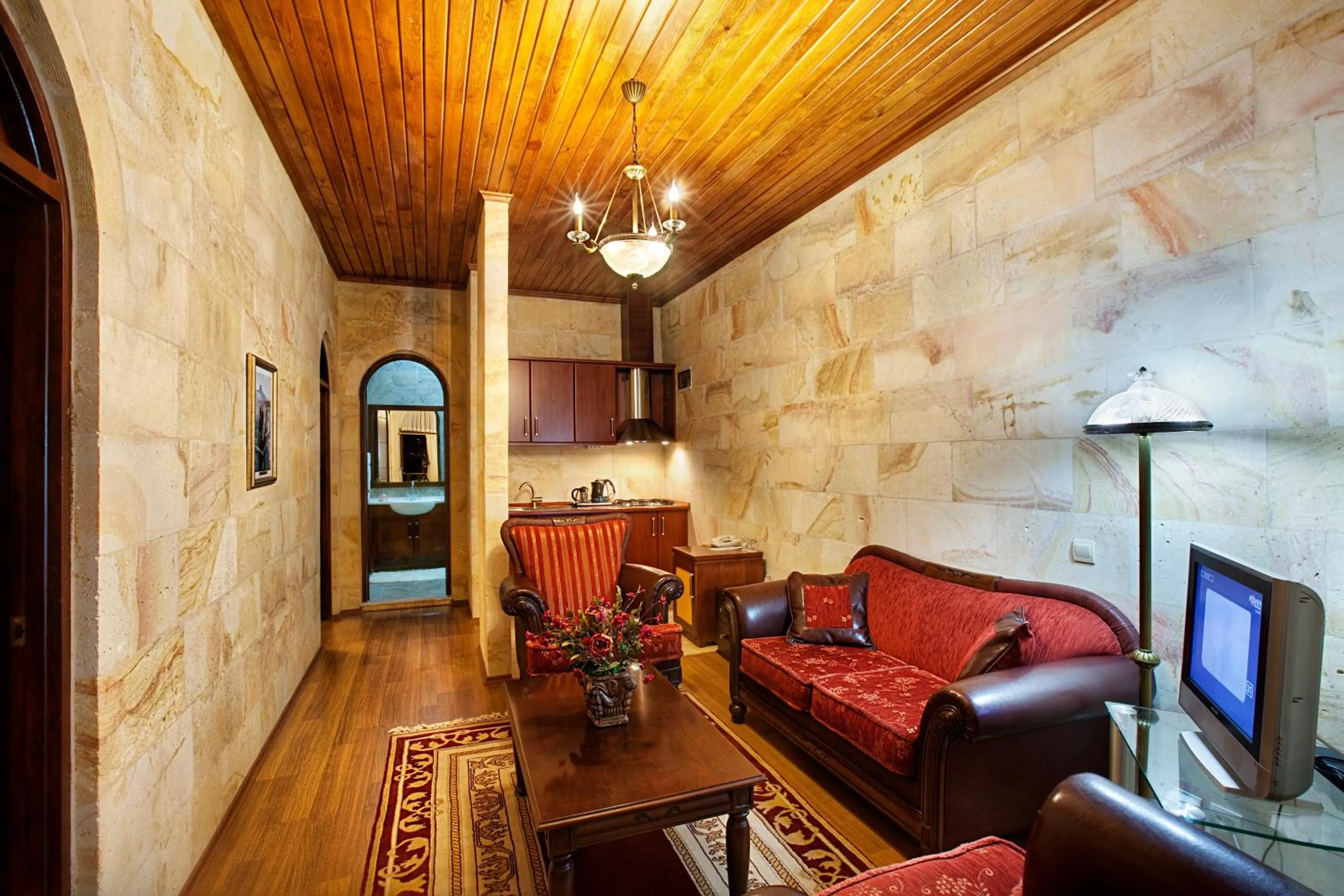 Living room in Uchisar Kaya Otel