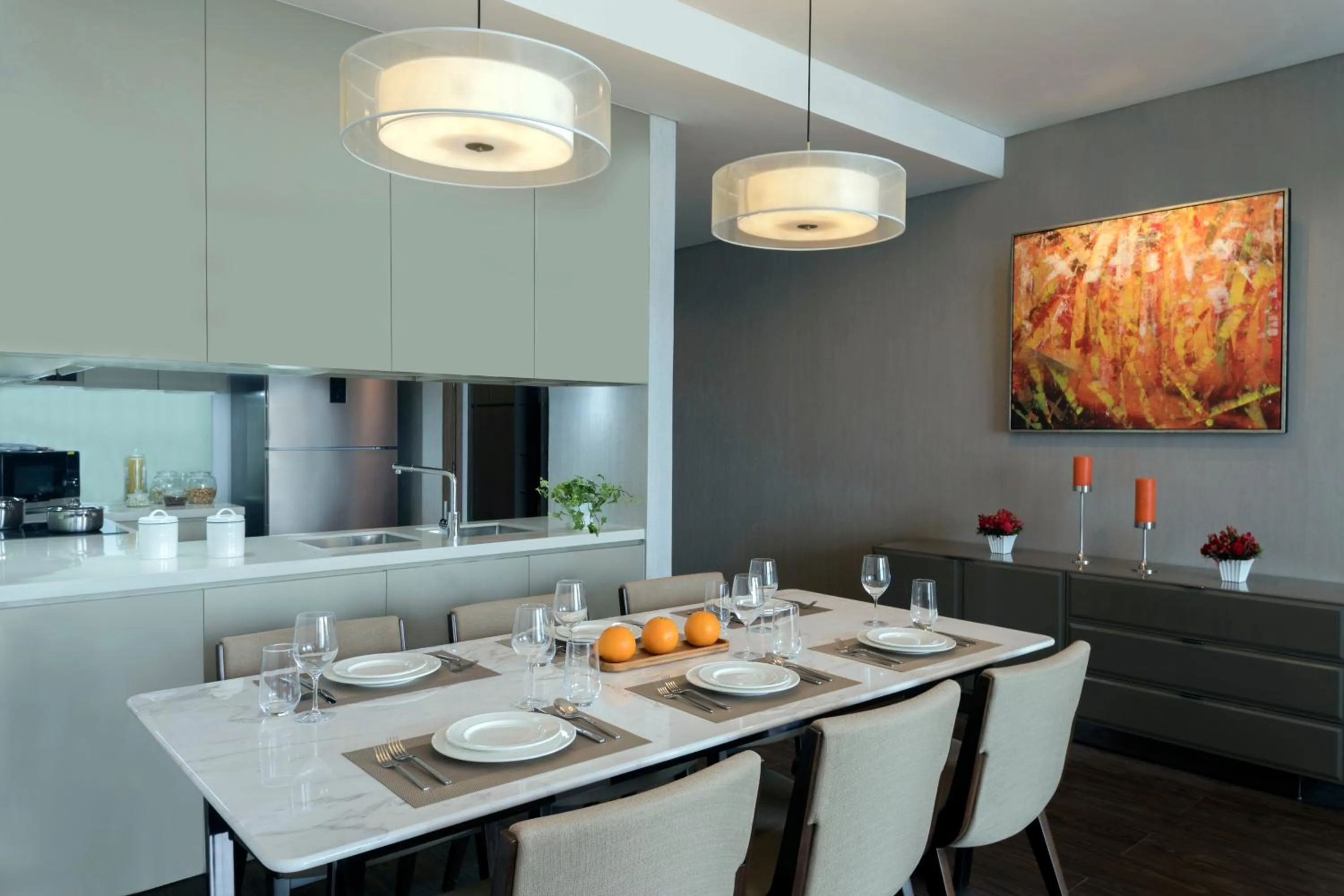 Kitchen or kitchenette in Sedona Suites Ho Chi Minh City