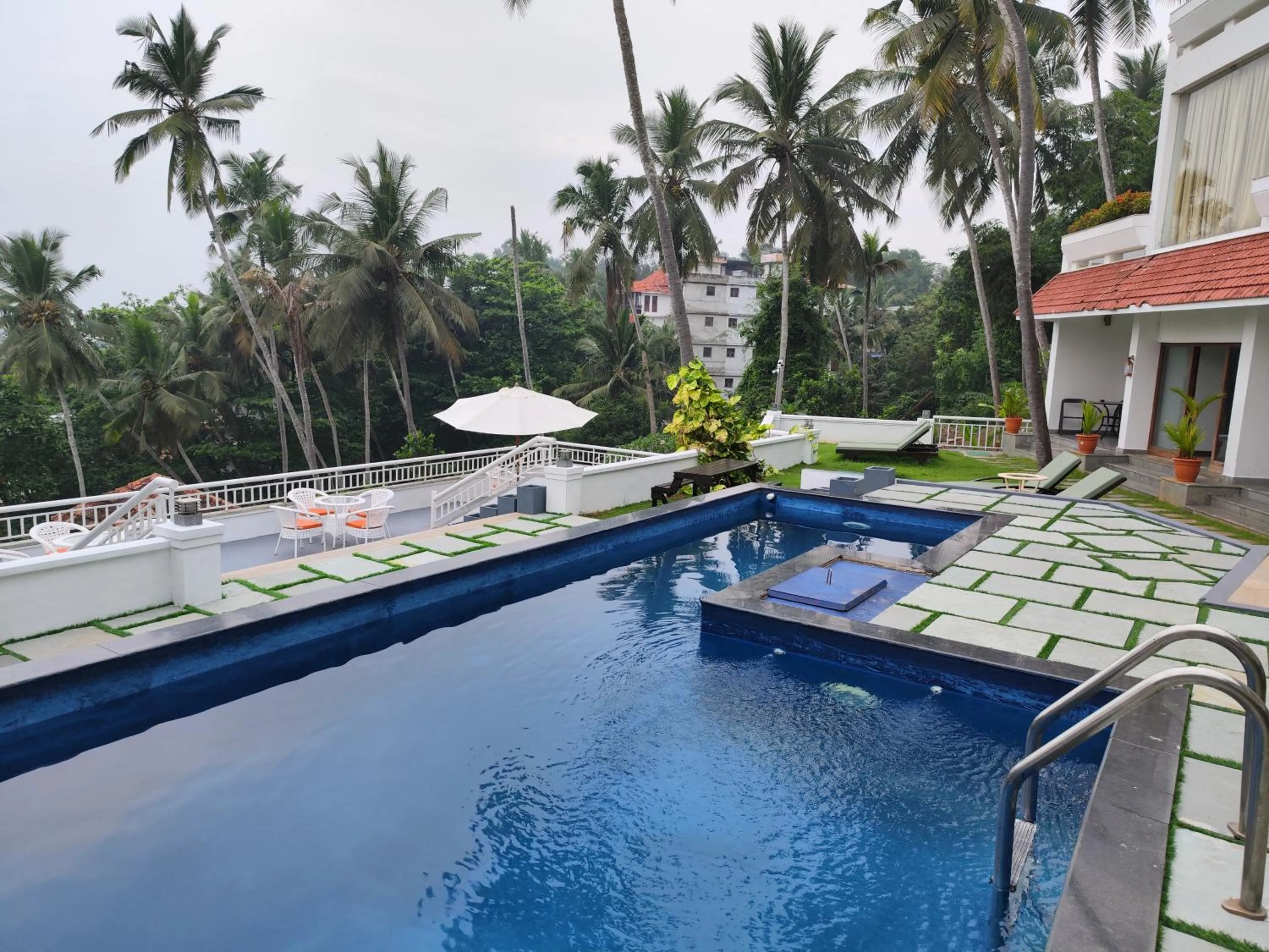 Pool view in Getaway Beach Resort Kovalam