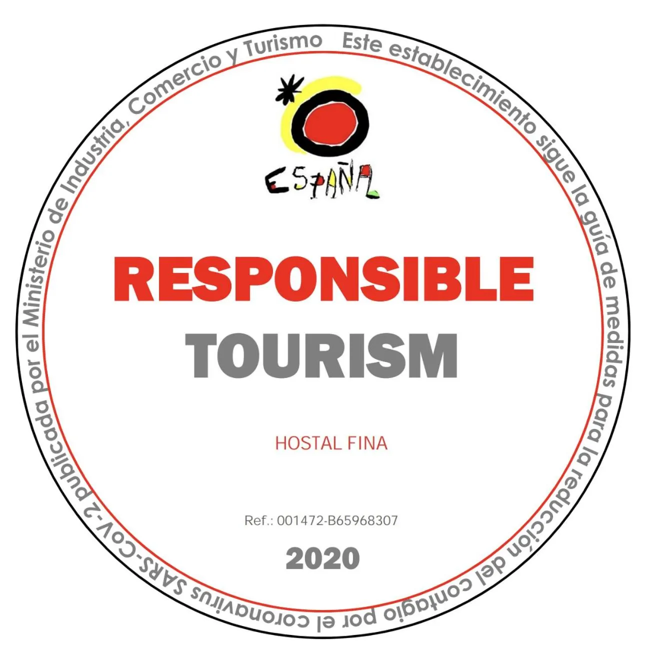 Logo/Certificate/Sign in Hostal Fina