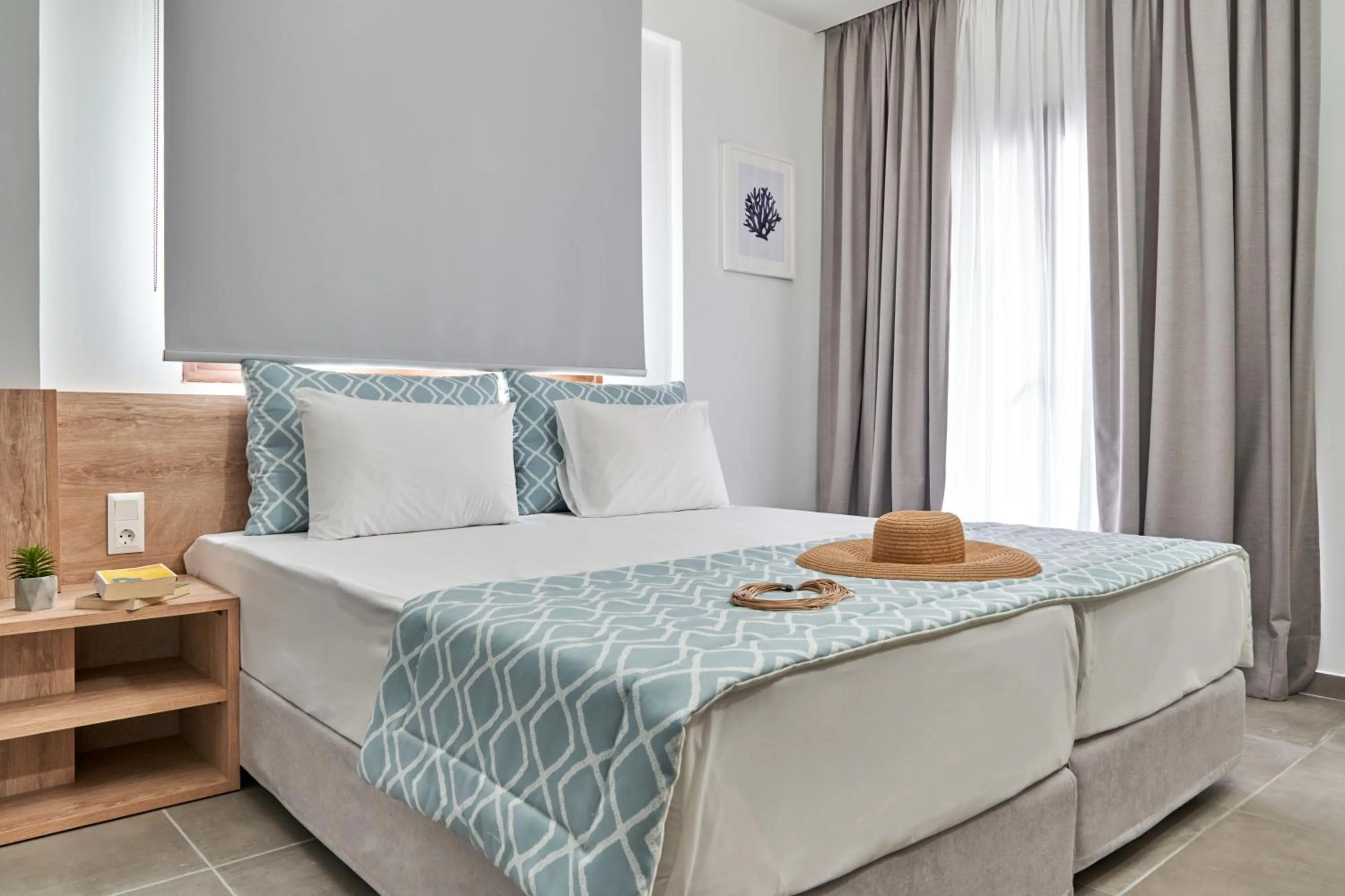 Bedroom, Bed in Mougre studios