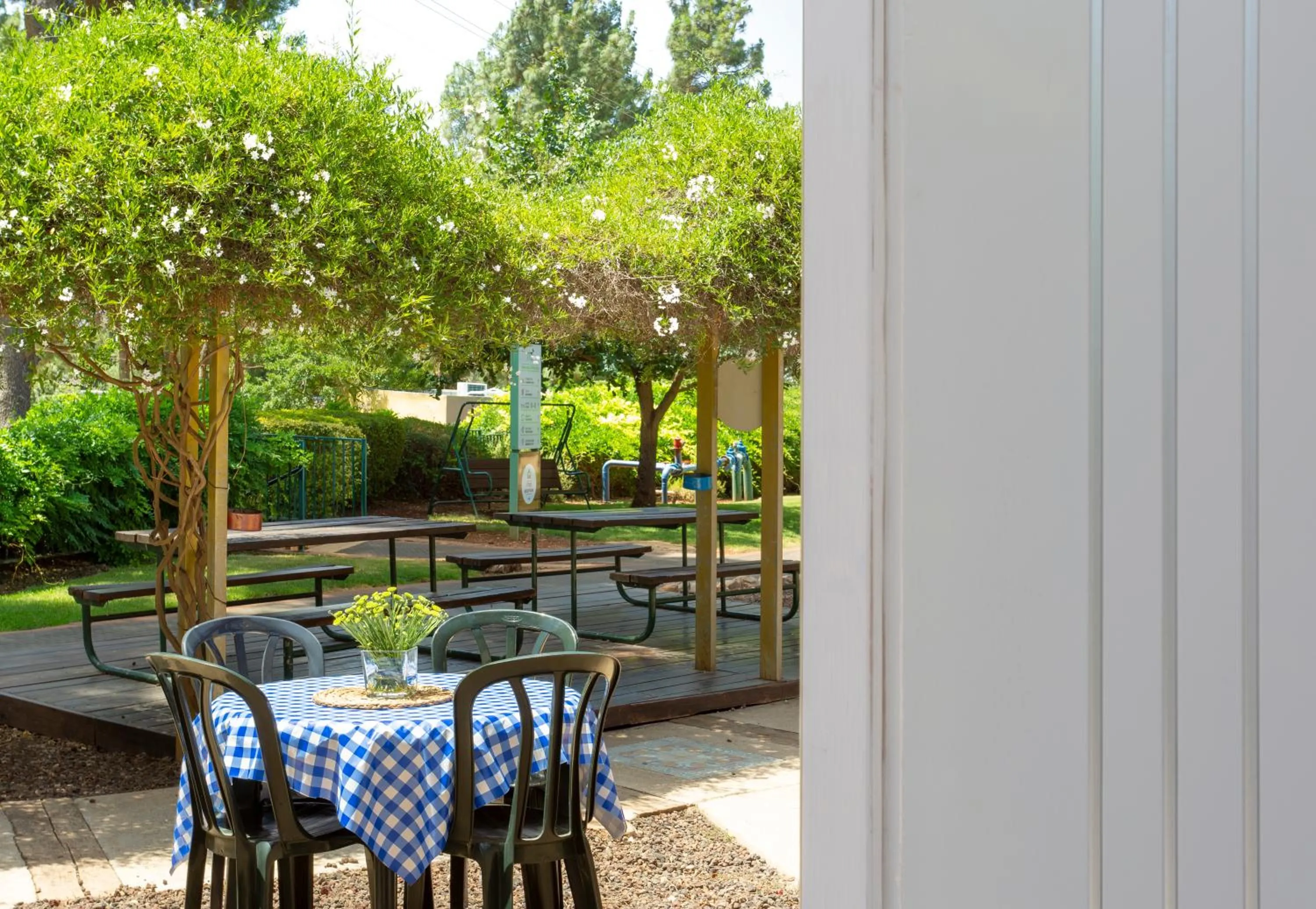 Balcony/Terrace in Kibbutz Malkiya Travel Hotel