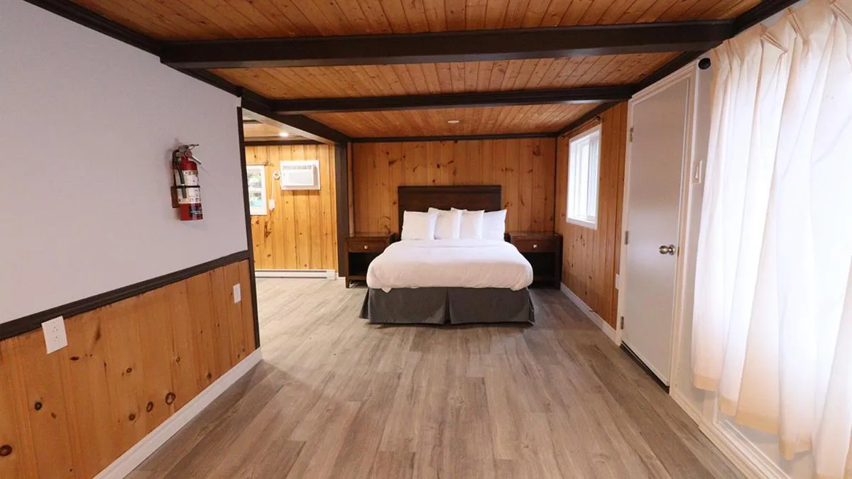 Bed in Algonquin Lakeside Inn