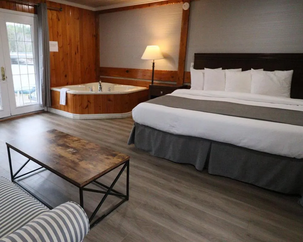 Bed in Algonquin Lakeside Inn