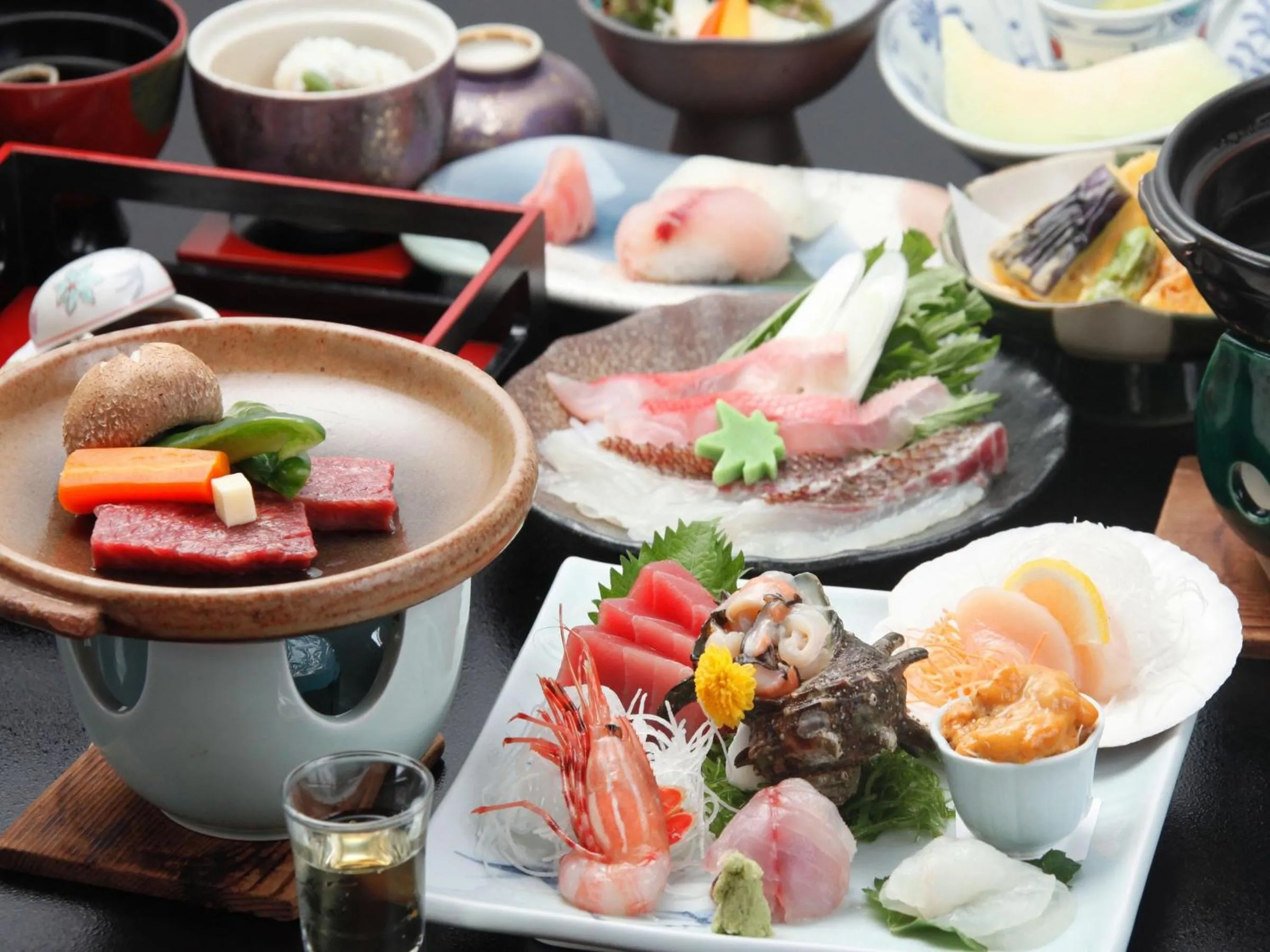 Dinner in Yugawara Ohnoya Ryokan