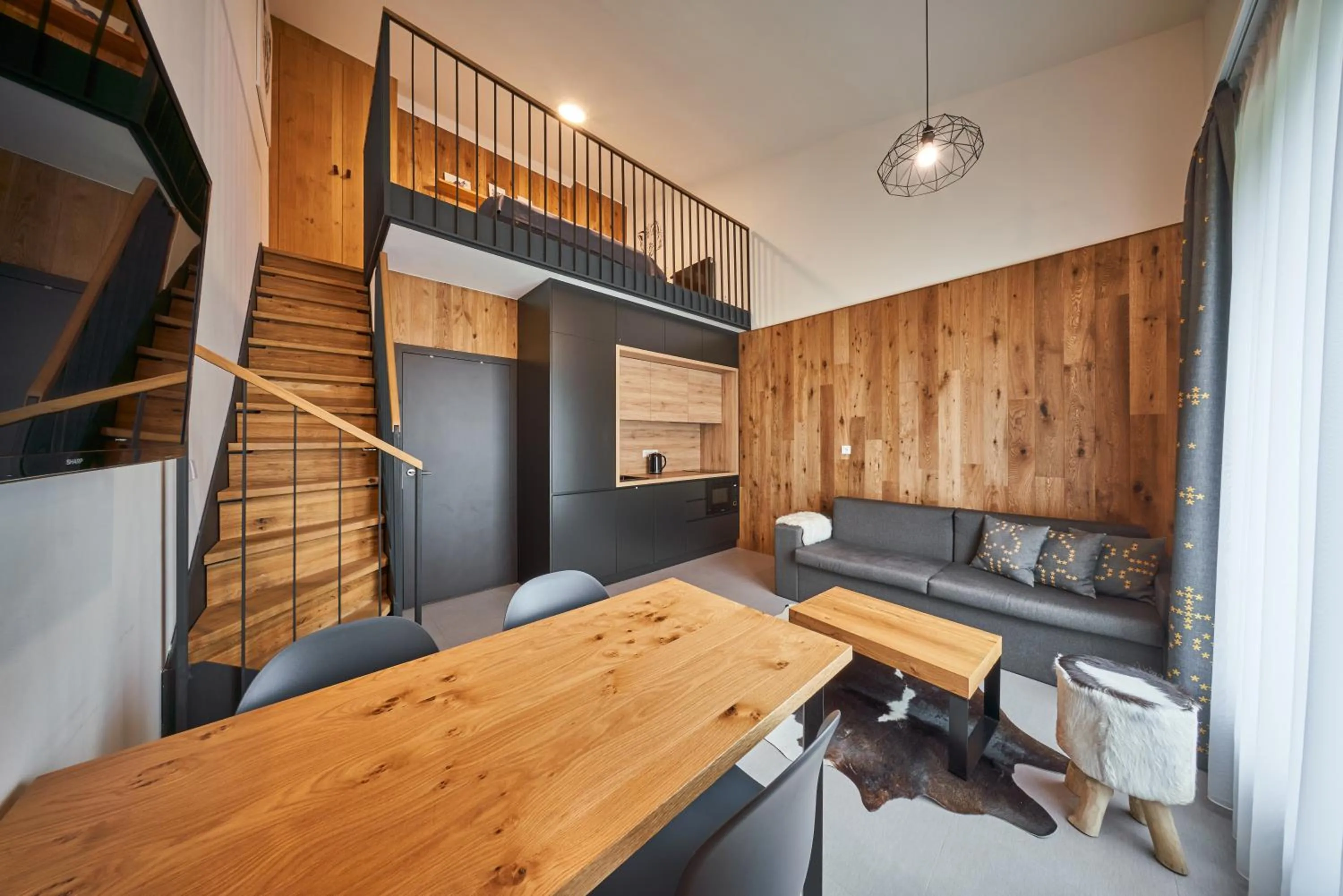 Kitchen or kitchenette in Aparthotel Svatý Vavřinec