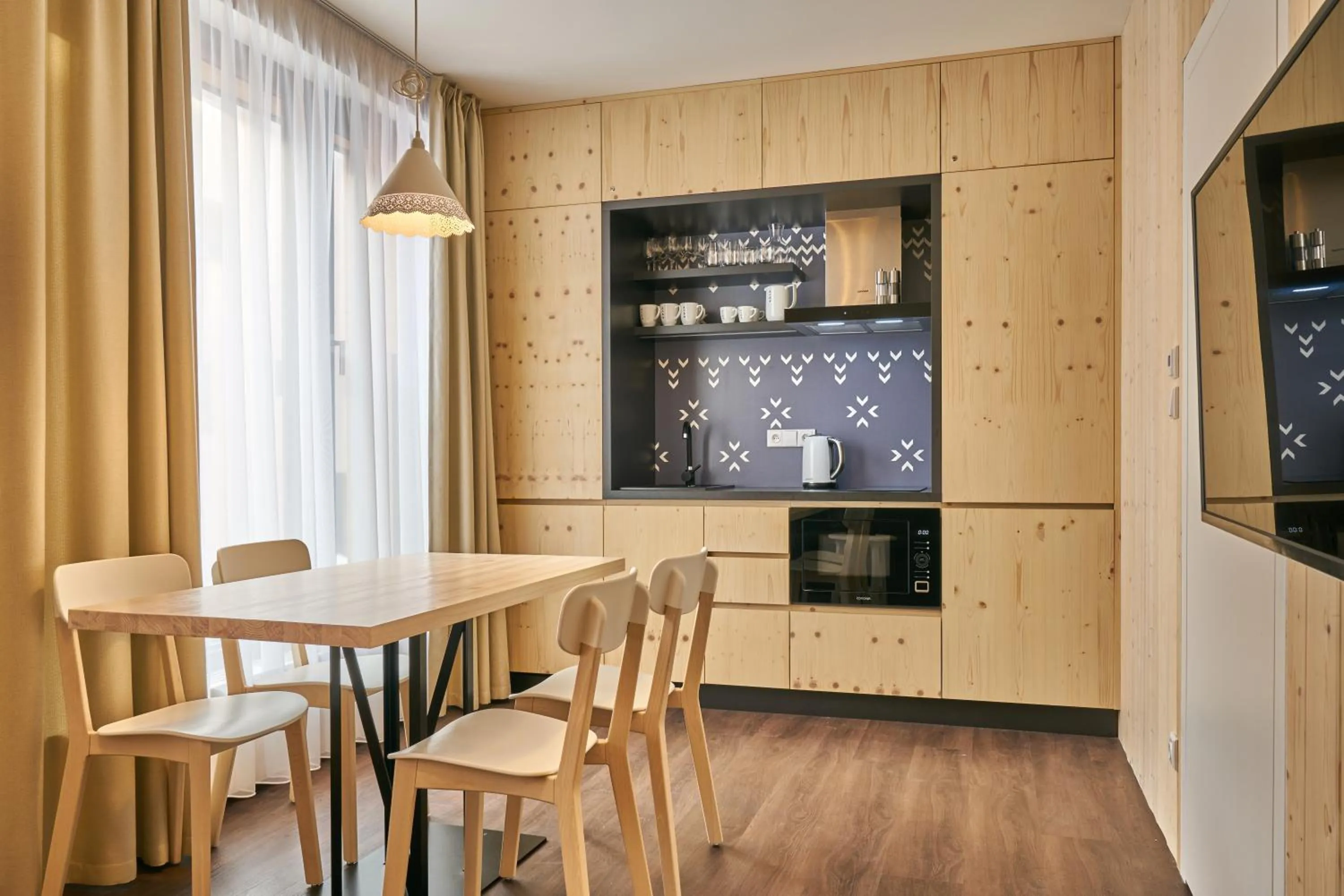 Kitchen or kitchenette in Aparthotel Svatý Vavřinec