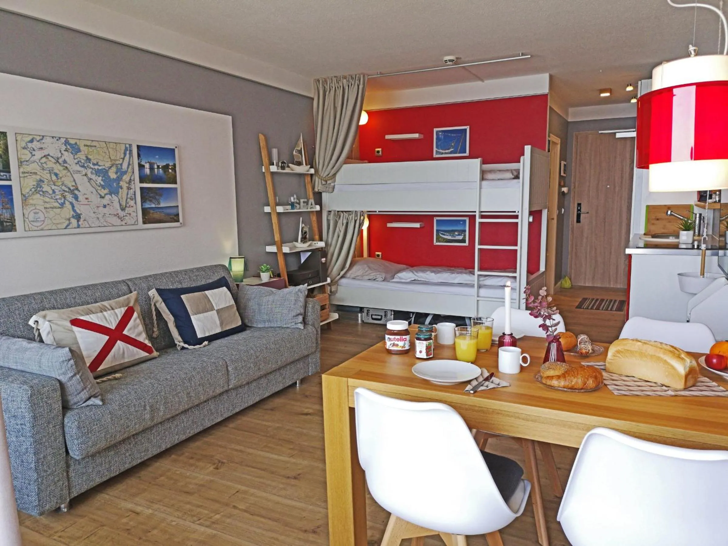 fewo1846 Intermar - Kajuete Foerdeblick - familienfreundliches Studioapartment mit Balkon und Meerblick
