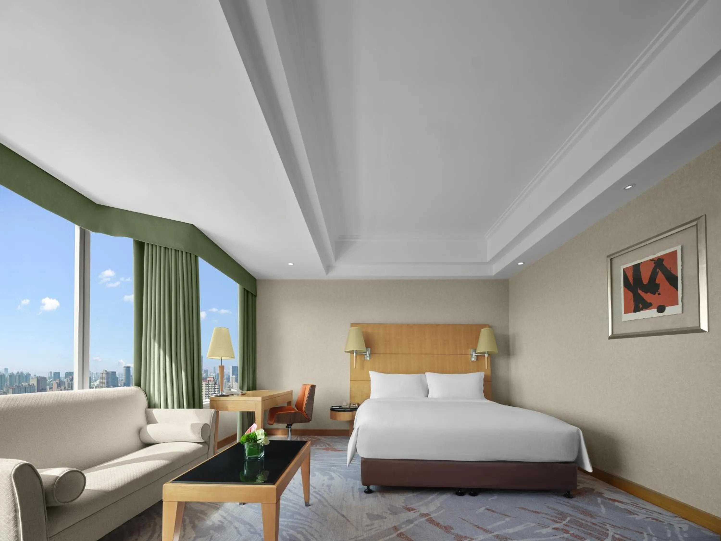 Bedroom, Bed in DoubleTree by Hilton Shanghai Pudong - Present welcome cookie
