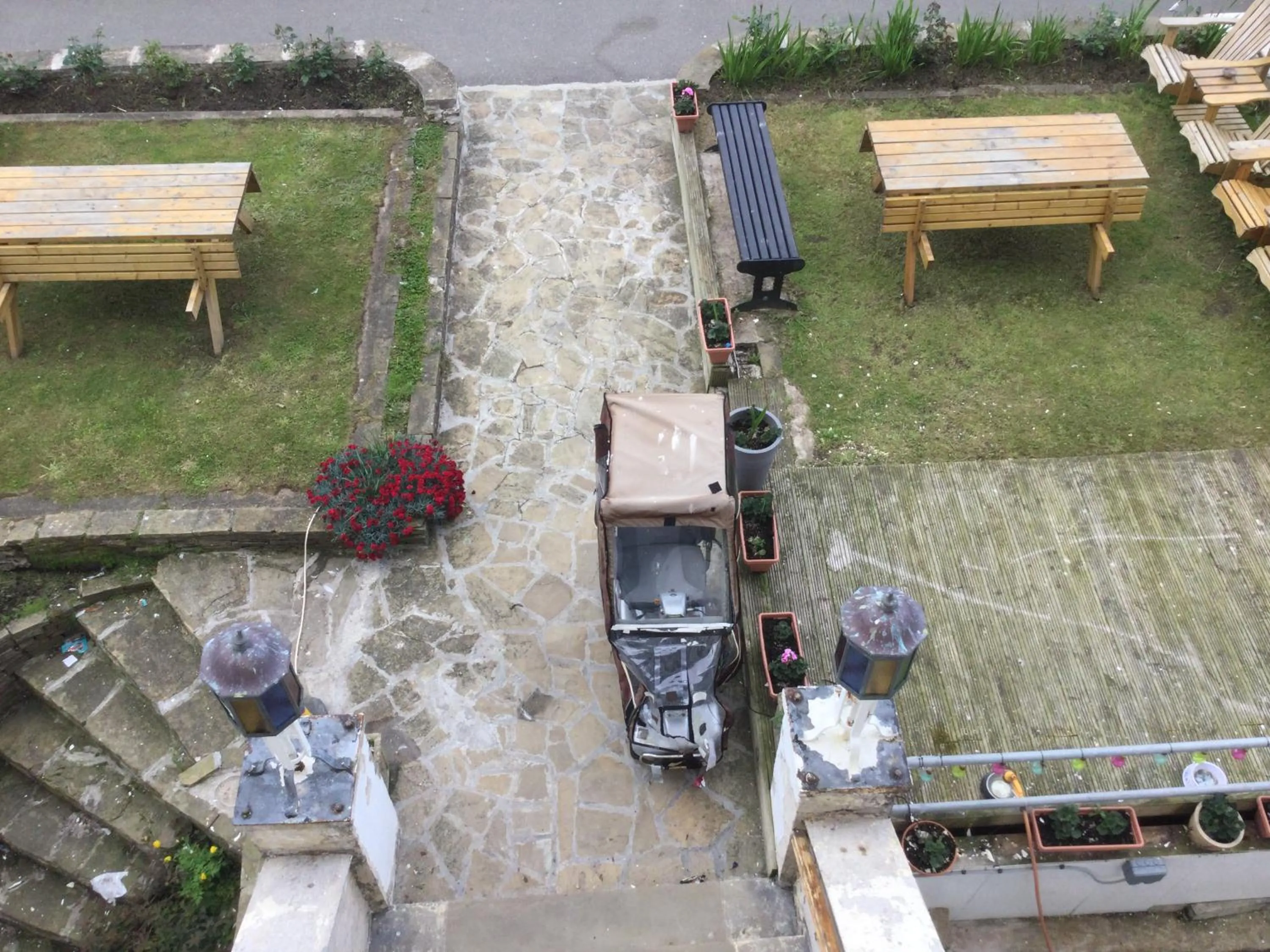 Garden view in THE TREVONE, Llandudno