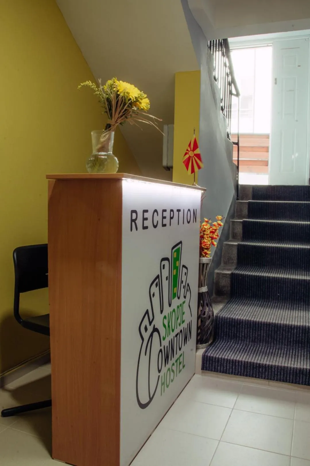 Lobby or reception in Skopje Downtown Hostel