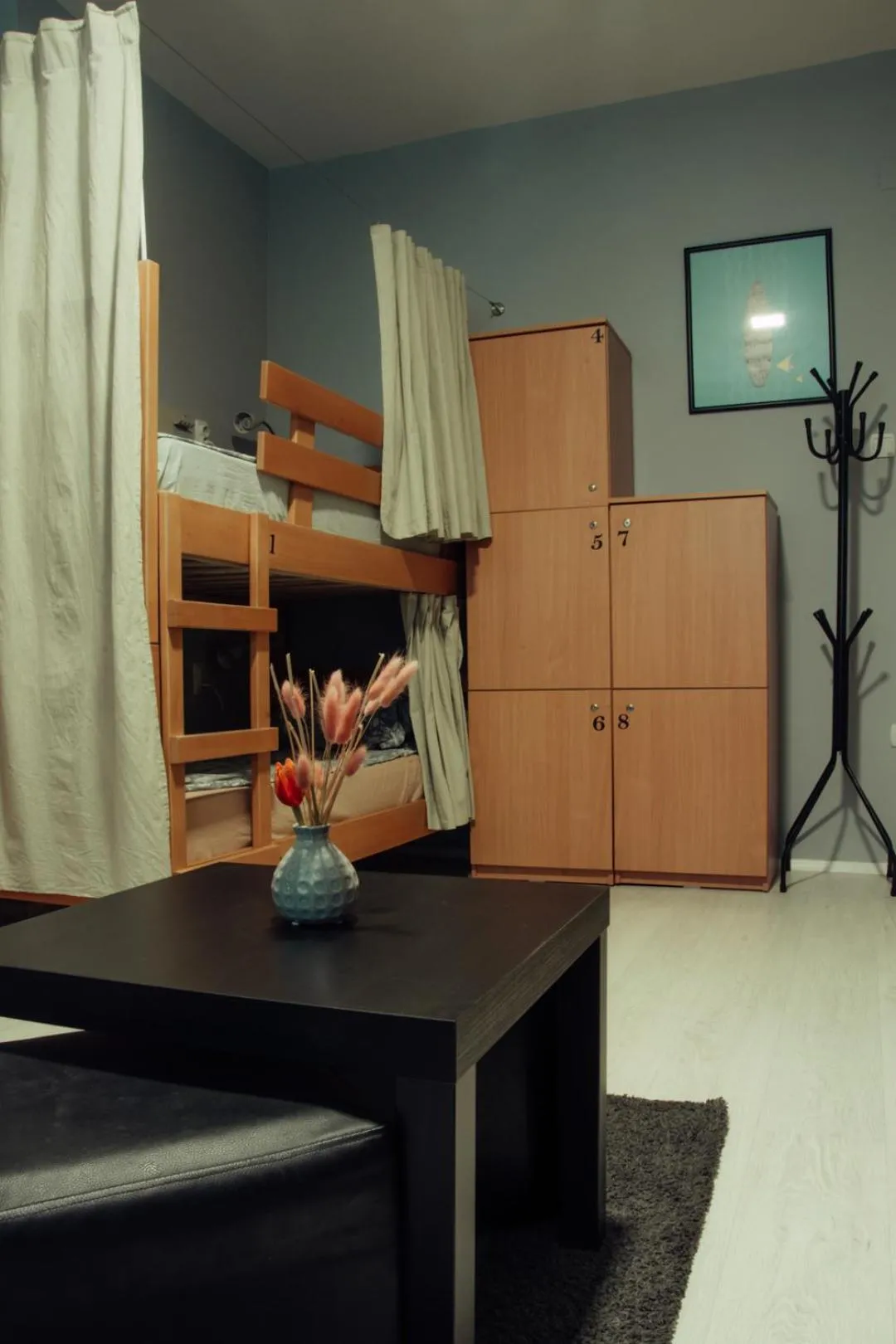 Seating area, Bed in Skopje Downtown Hostel