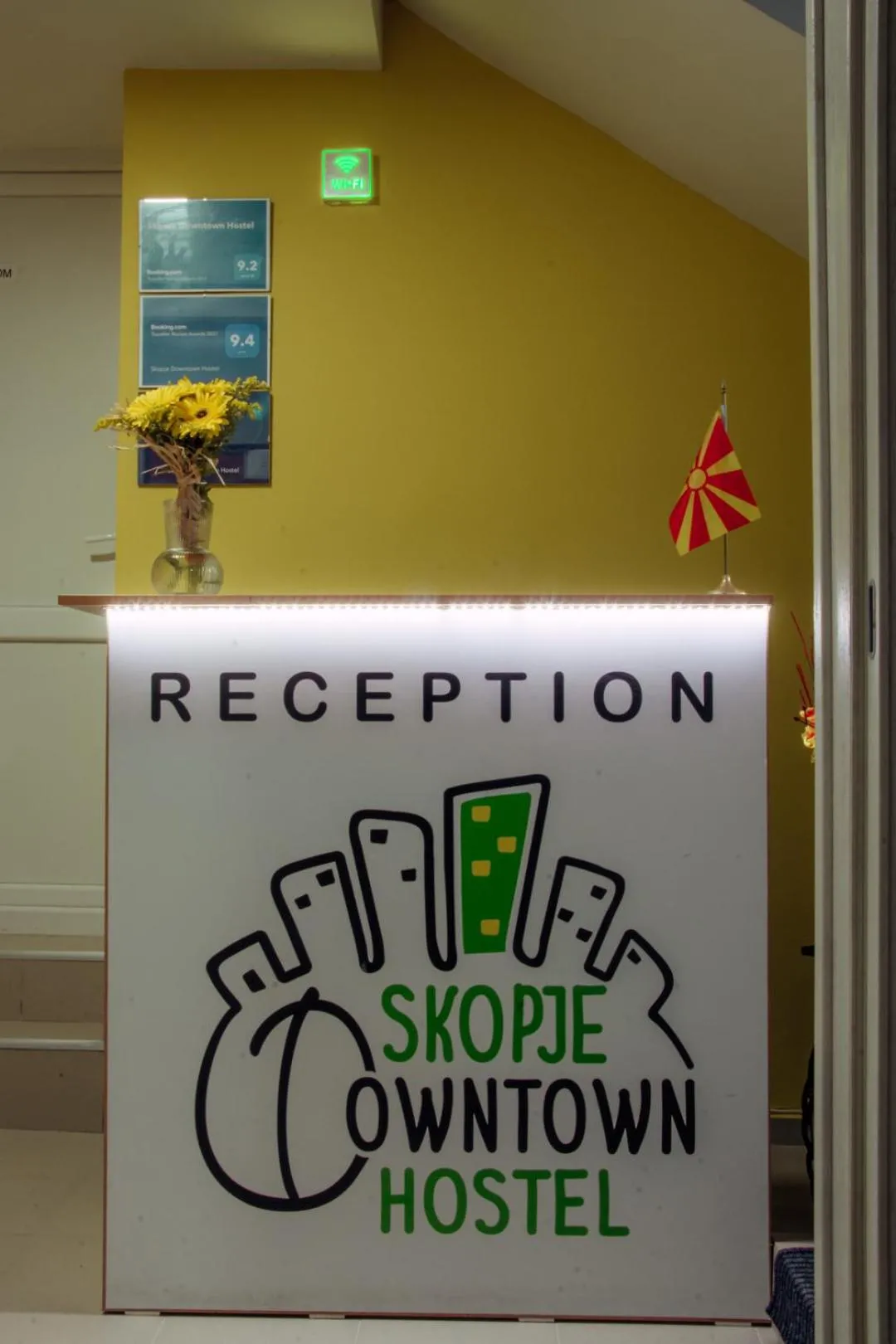 Lobby or reception in Skopje Downtown Hostel