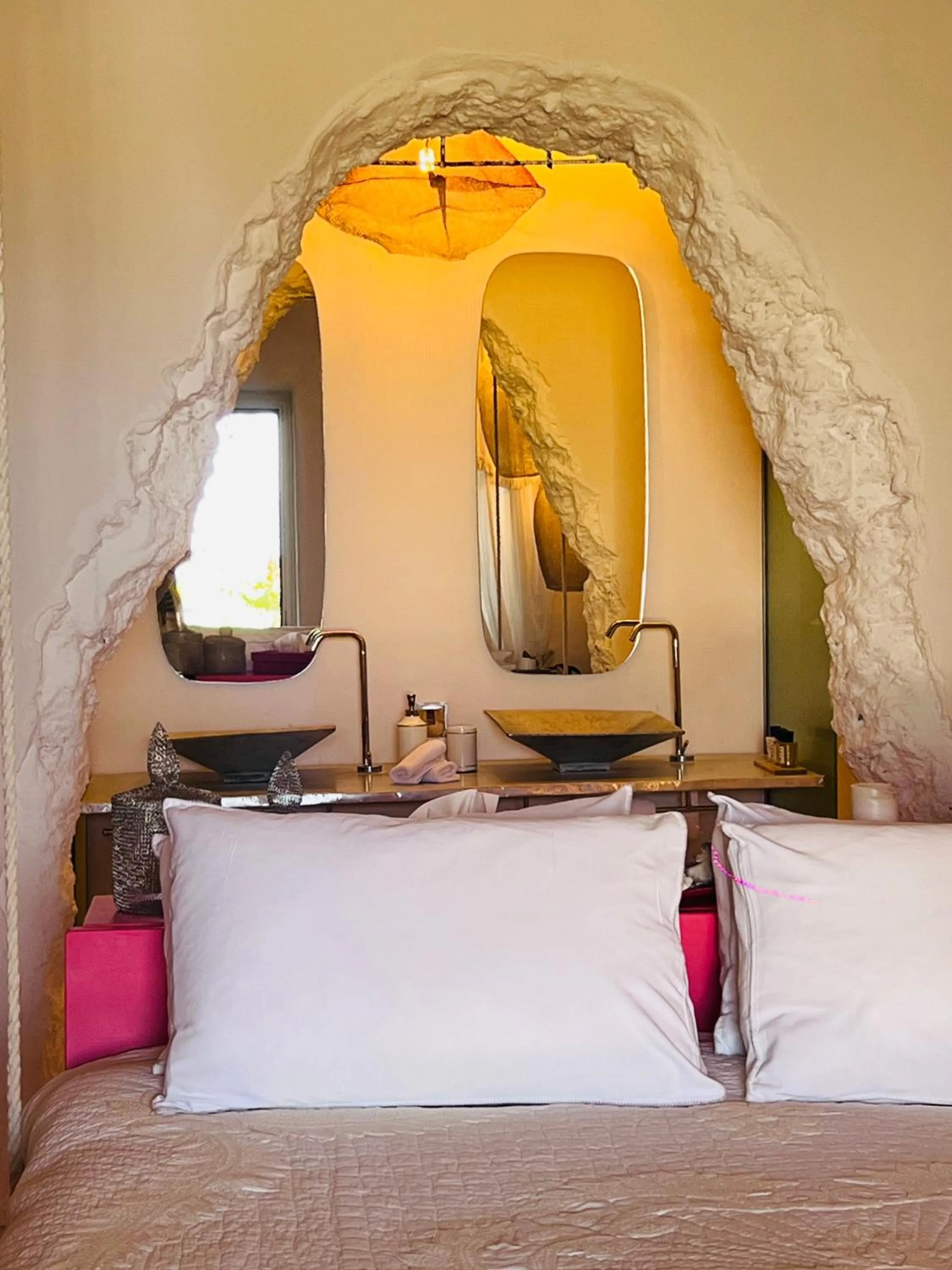 Bed in Aigis Suites Kea