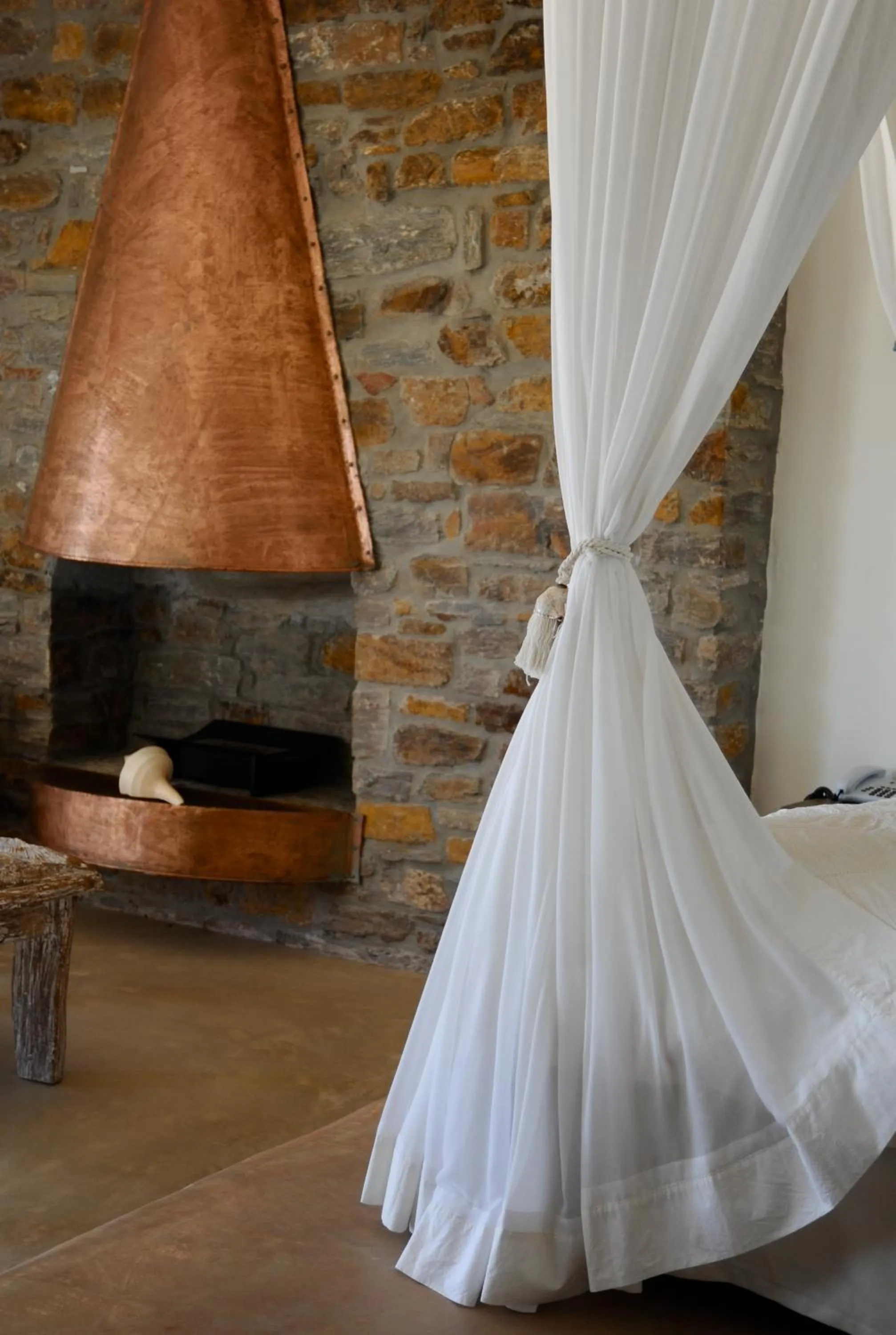 Bed in Aigis Suites Kea