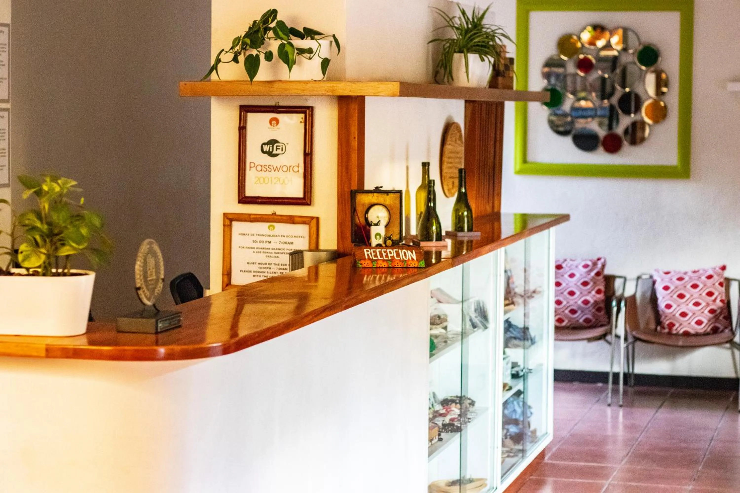 Lobby or reception in Arbol de Fuego Eco-hotel