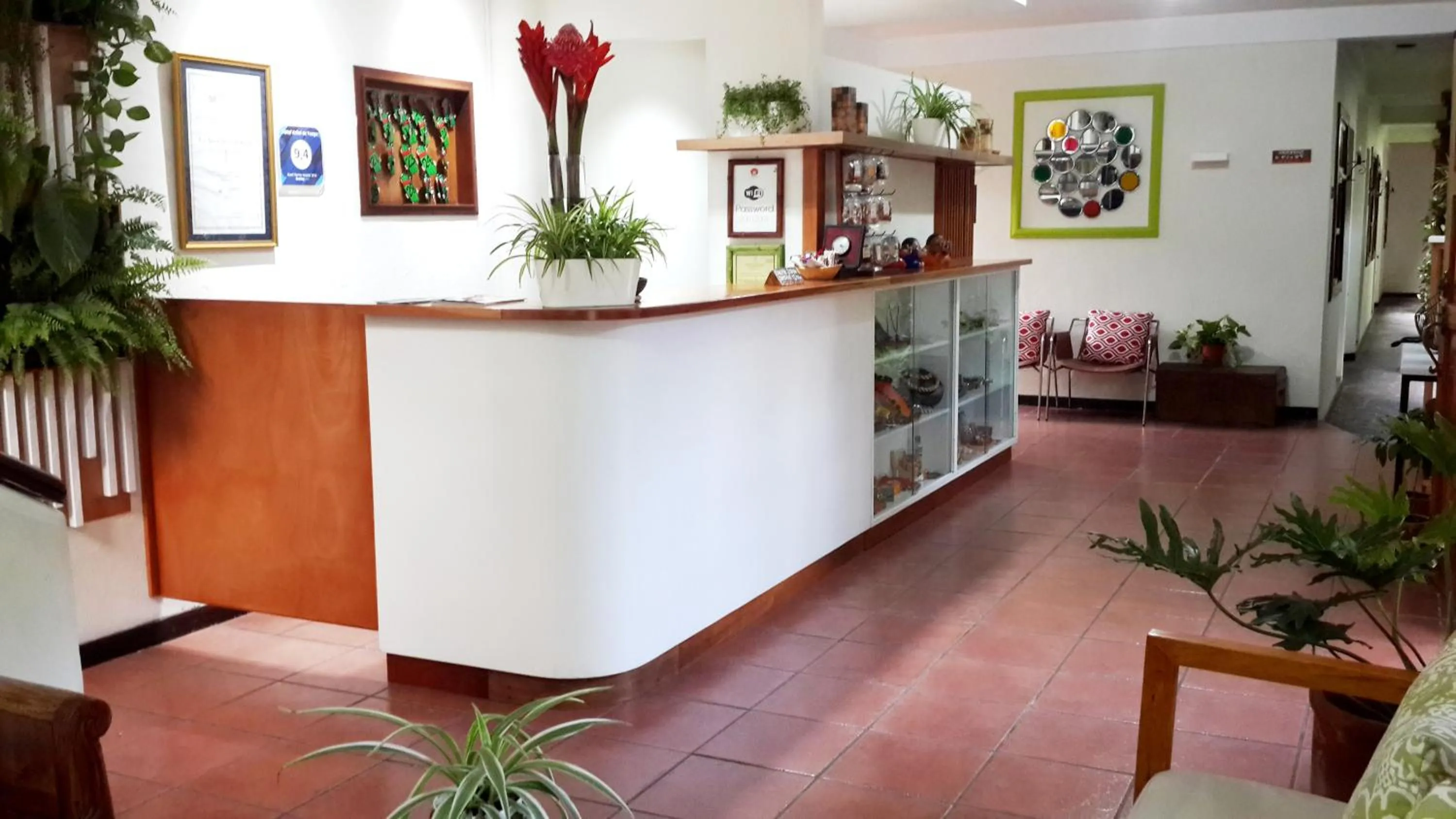 Lobby or reception in Arbol de Fuego Eco-hotel