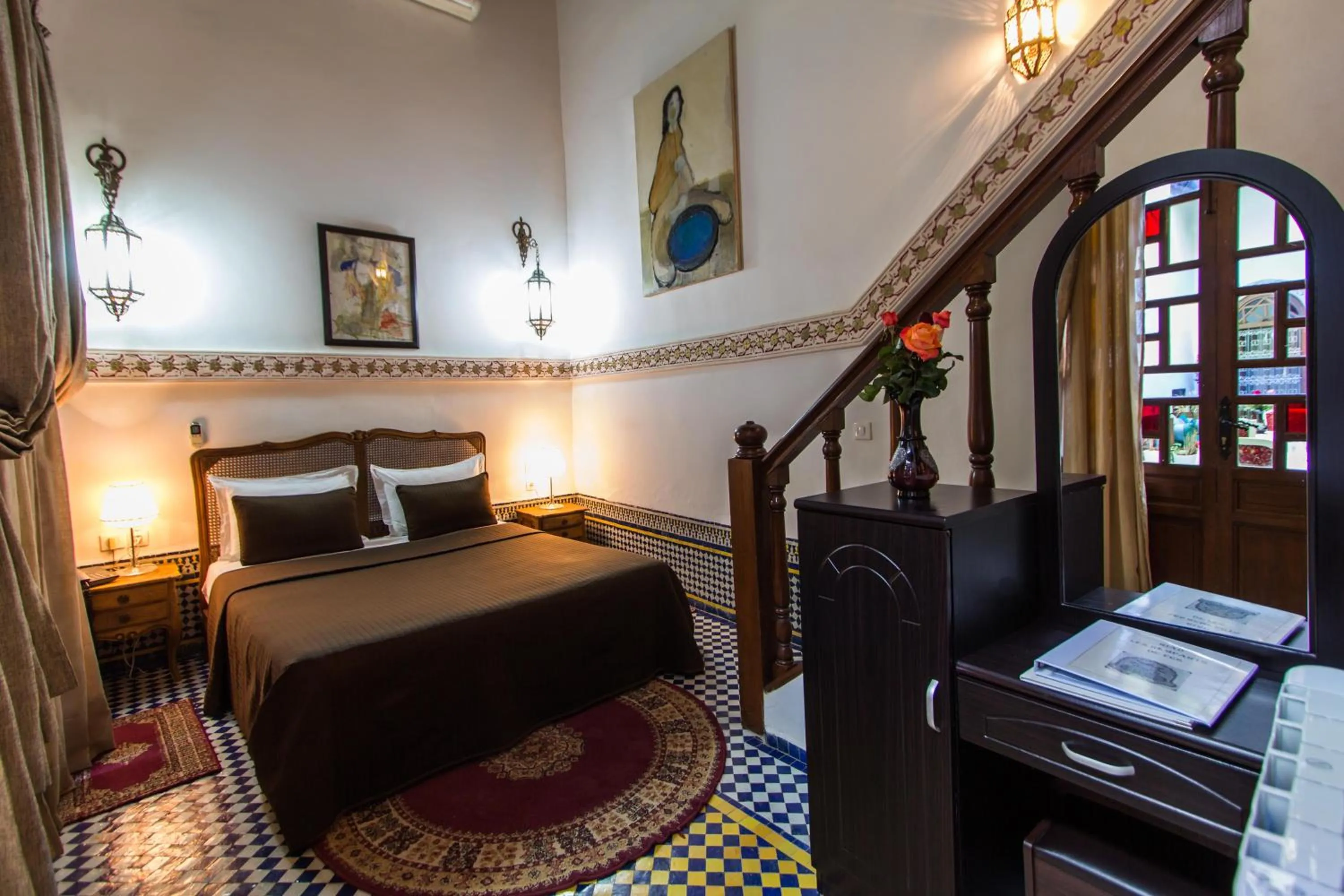 Bedroom, Bed in Riad Les Remparts De Fès