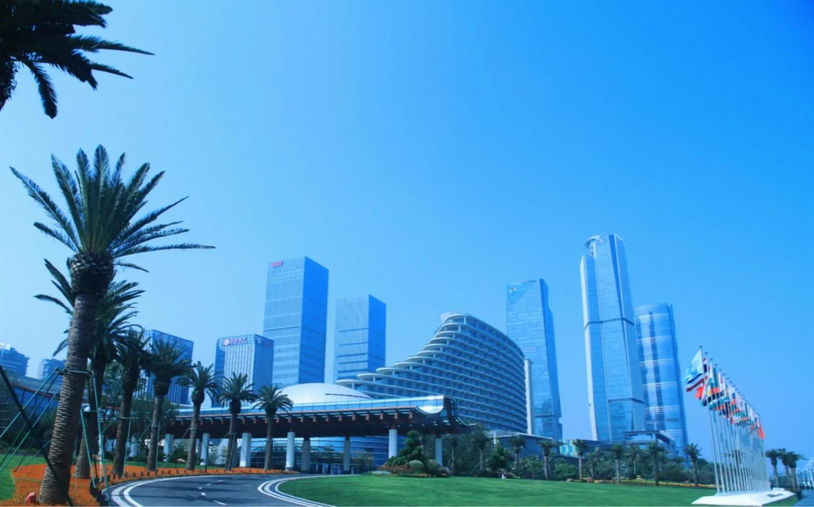 Facade/entrance in Xiamen International Conference Center Hotel Prime Seaview Hotel
