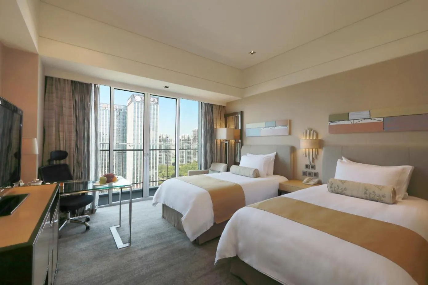 City view, Bed in Xiamen International Conference Center Hotel Prime Seaview Hotel