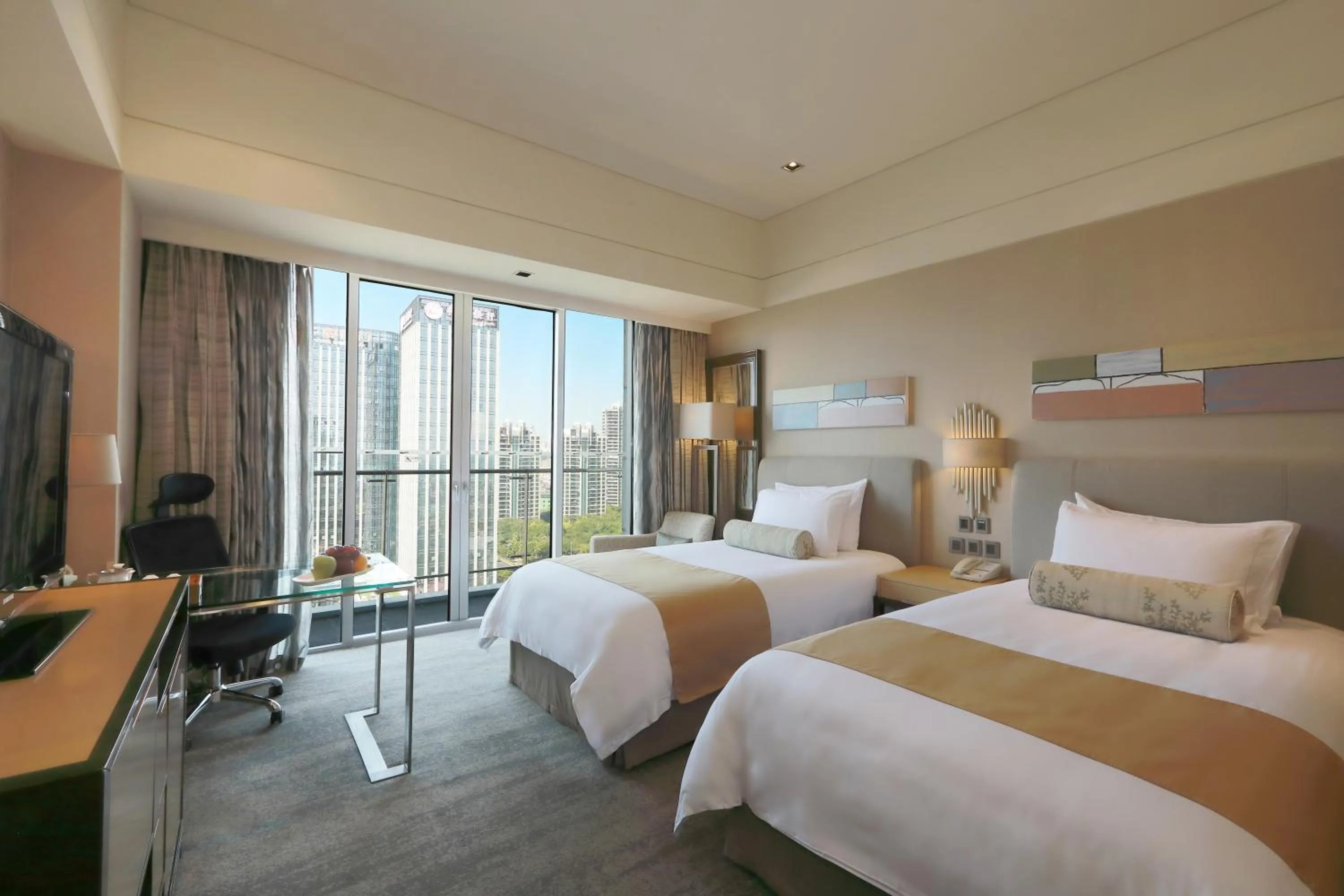 City view, Bed in Xiamen International Conference Center Hotel Prime Seaview Hotel