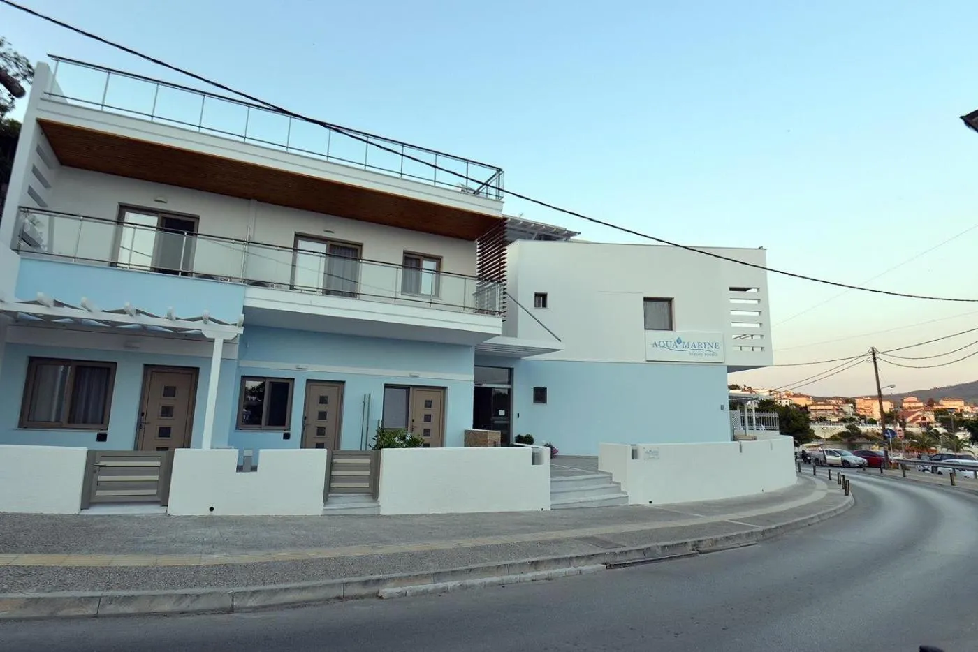 Facade/entrance in Aqua Marine