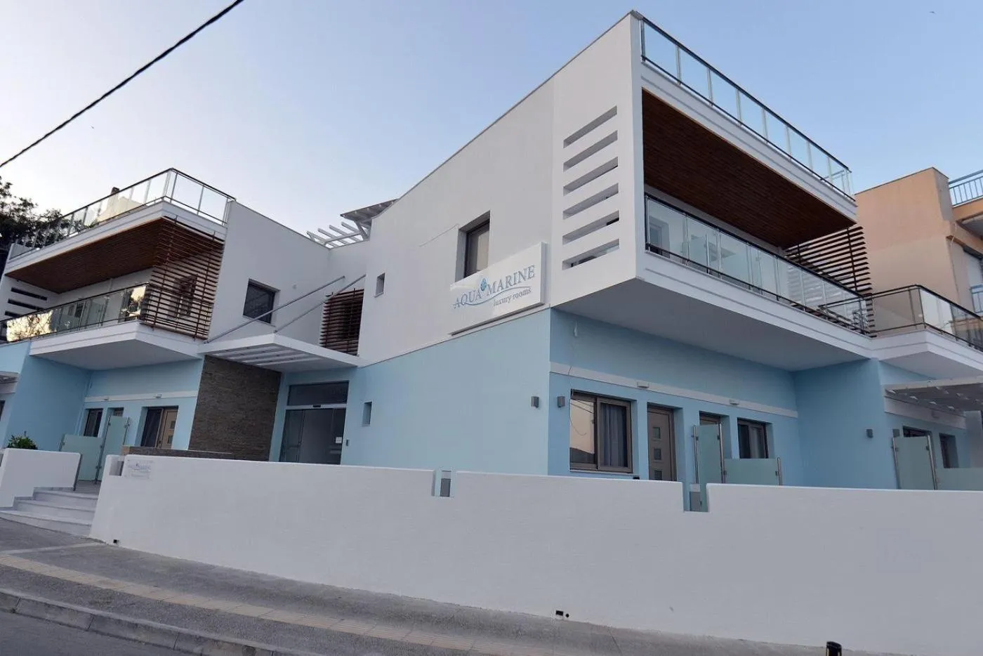 Facade/entrance in Aqua Marine