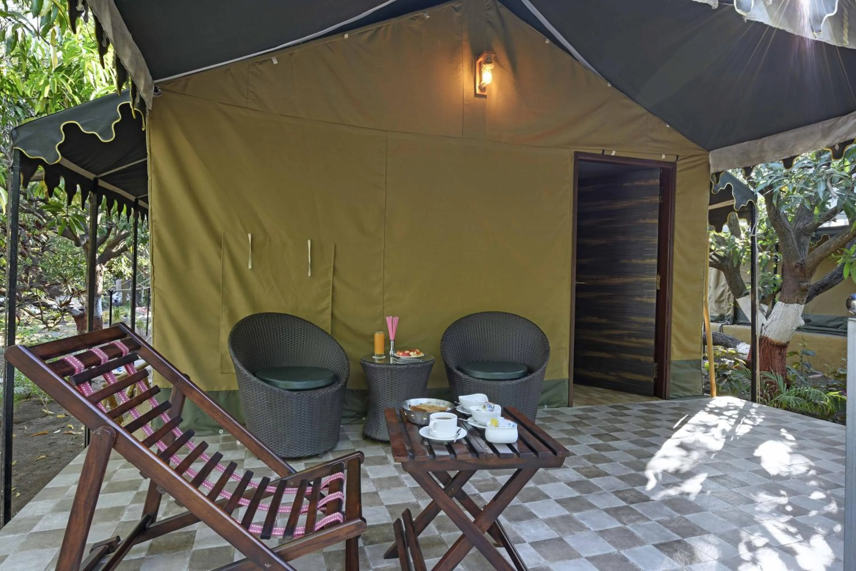 Seating area in Gir Lion Safari Camp by Trulyy, Sasan Gir