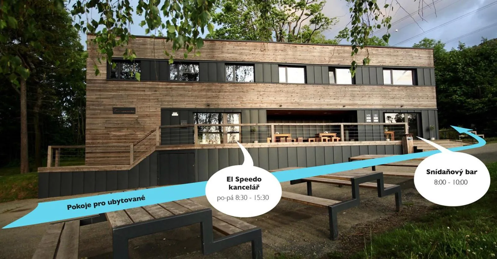 Facade/entrance in Flight Park Javorovy