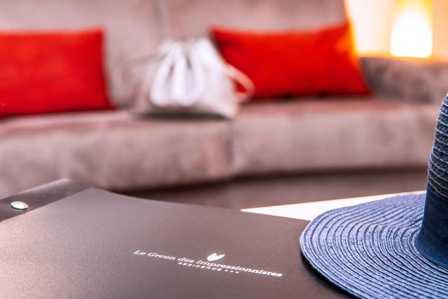 Seating area in Le Green des Impressionnistes