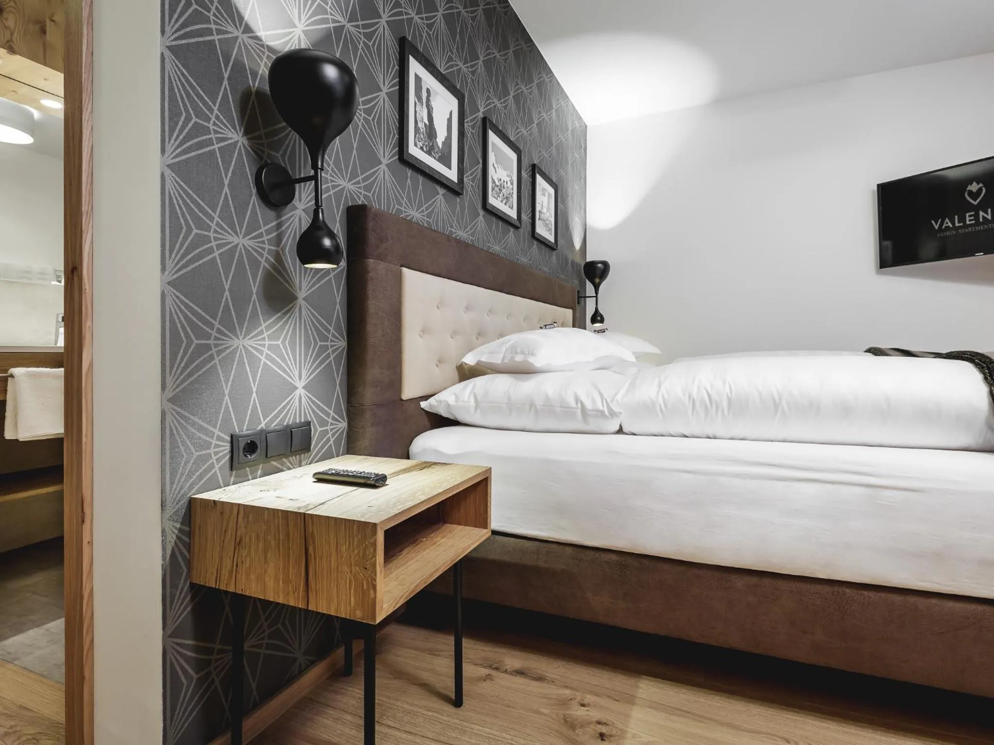 Bedroom, Bed in Valentin Design Apartments