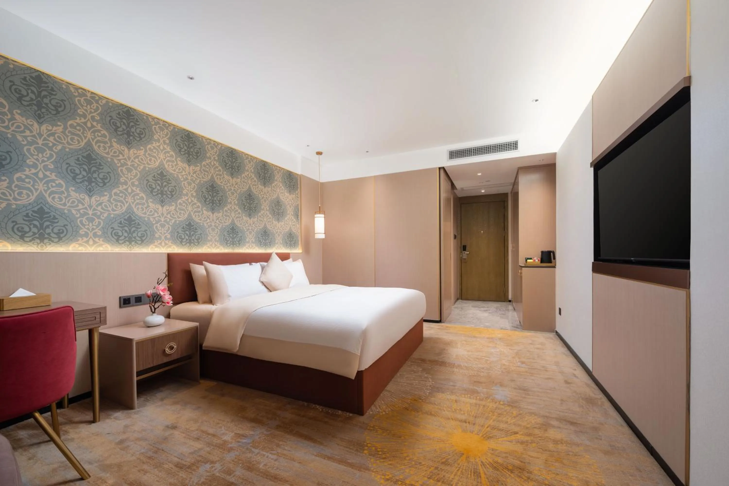 Bedroom, Bed in Guangzhou Wogo Yuanbao Hotel-Zhujiang New Town