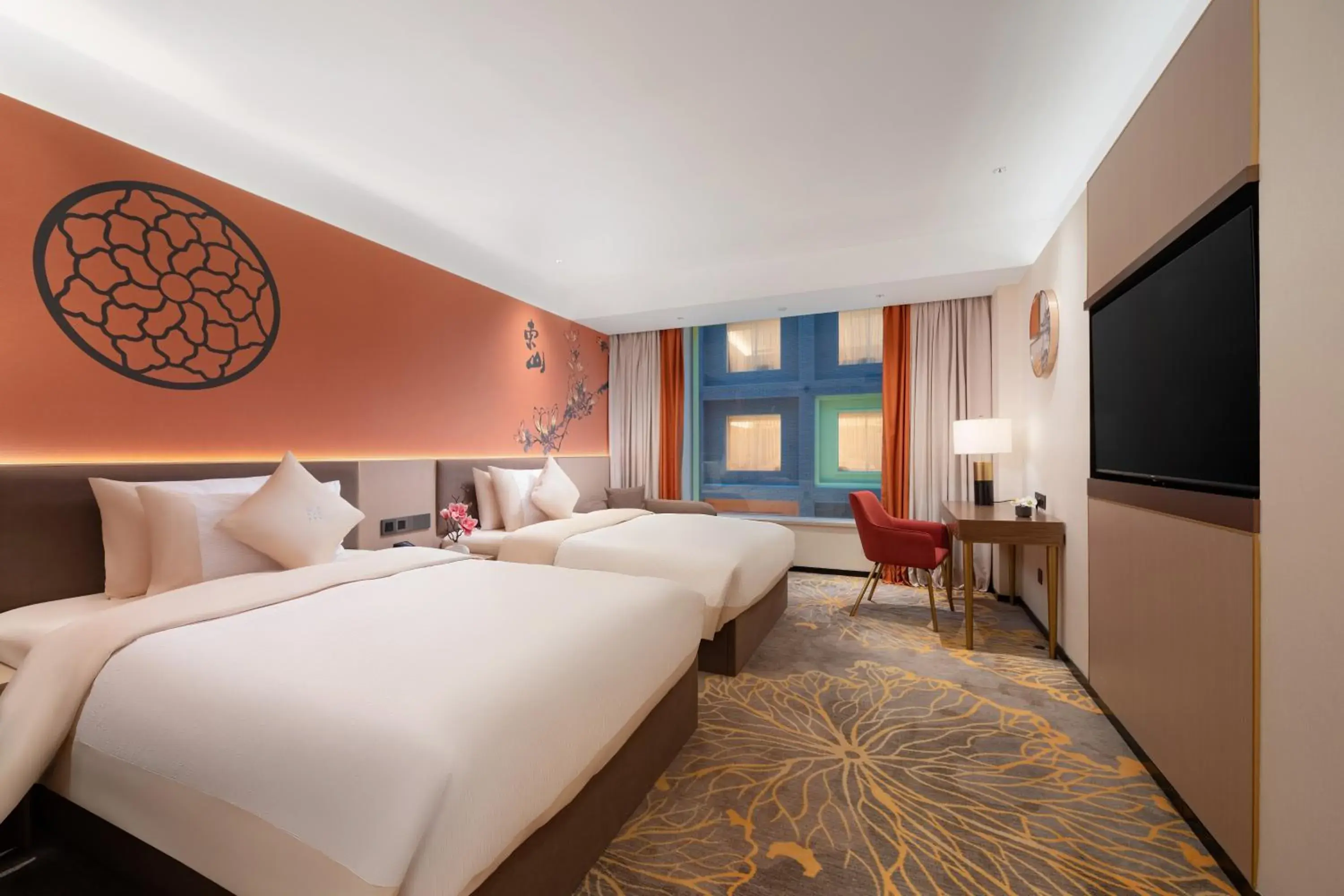 Elegant Twin Room in Guangzhou Wogo Yuanbao Hotel-Zhujiang New Town Elegant Twin Room in Guangzhou Wogo Yuanbao Hotel-Zhujiang New Town