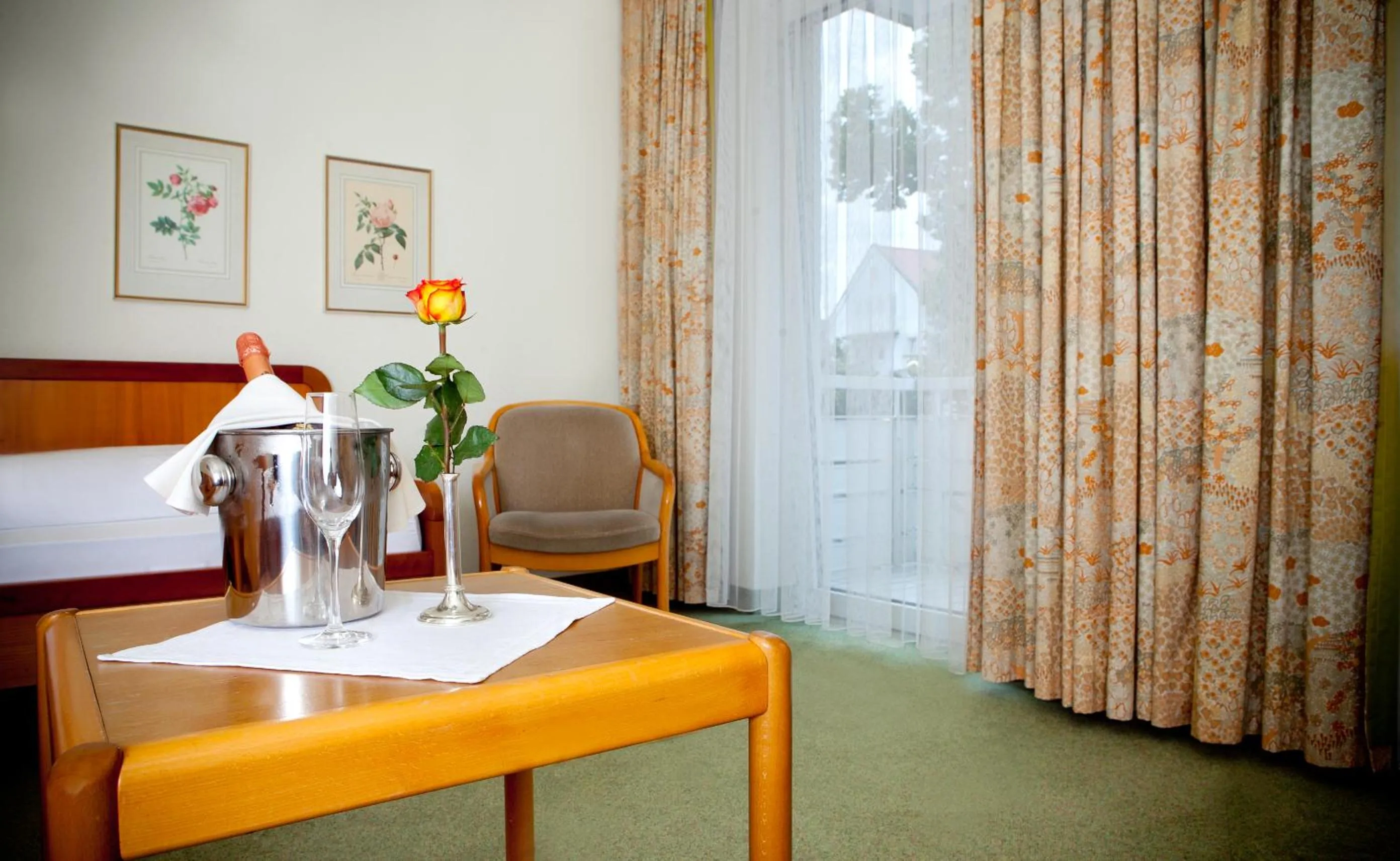 Decorative detail, Bed in Kurhotel Roswitha