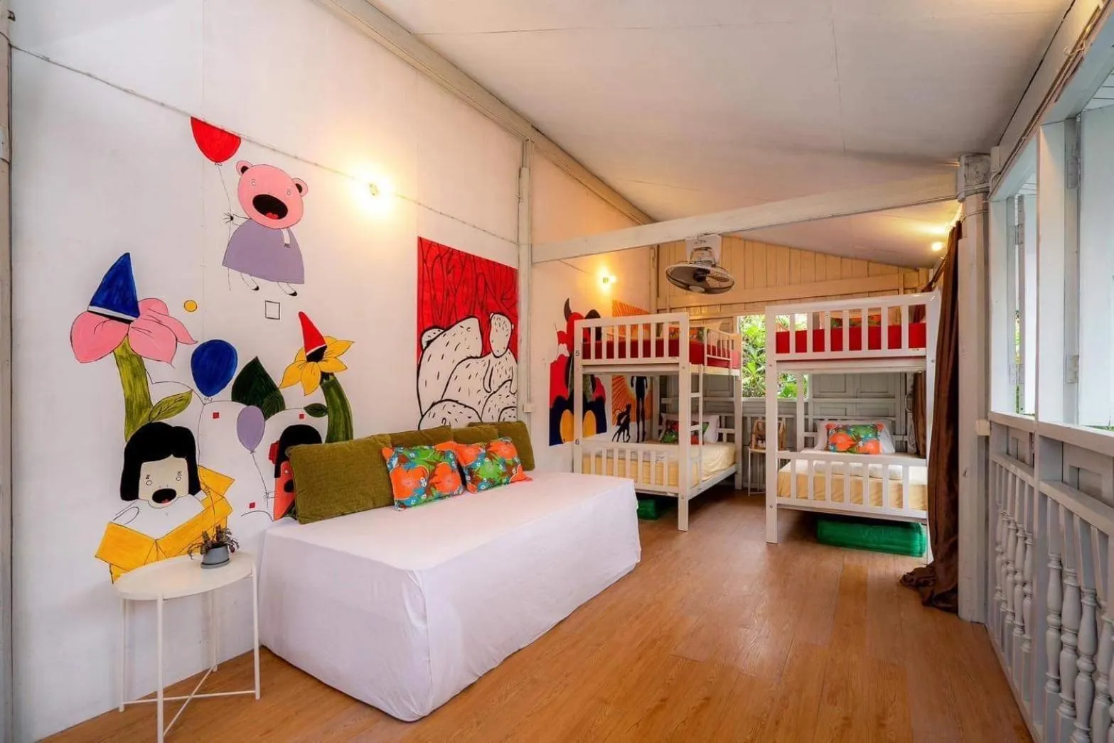 Bed in Secret garden pool villa