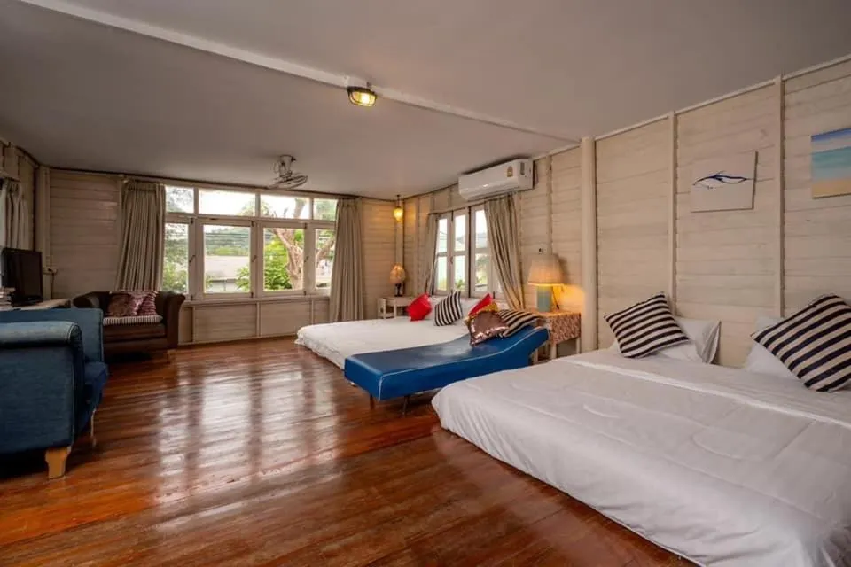 Bed in Secret garden pool villa