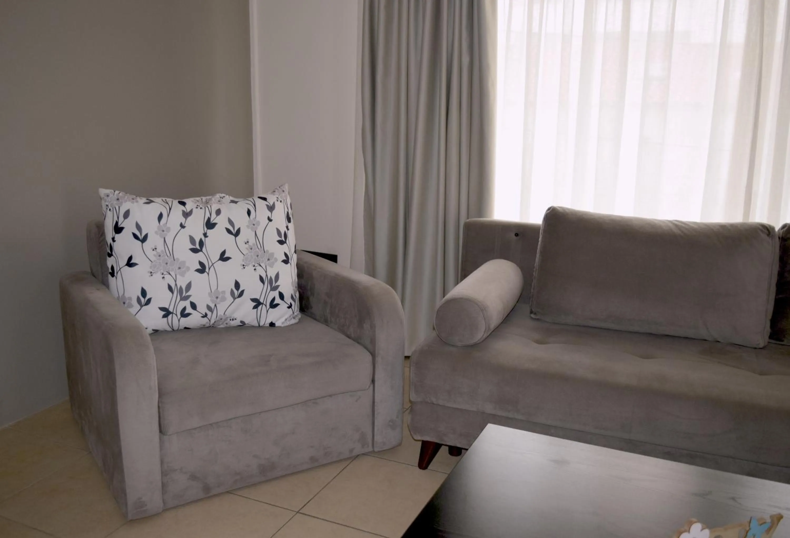 Seating area in Athenian Central Apartments