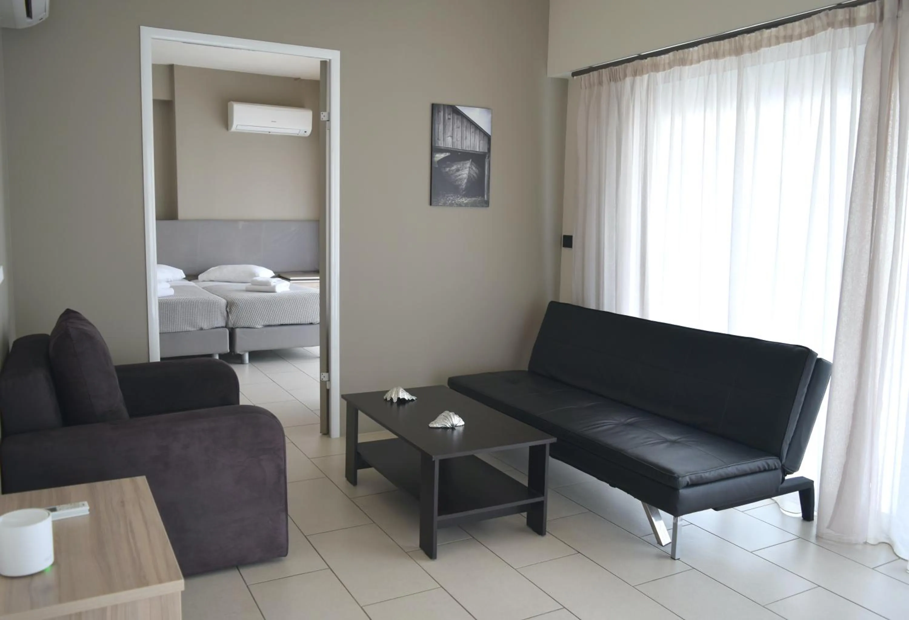 Seating area in Athenian Central Apartments