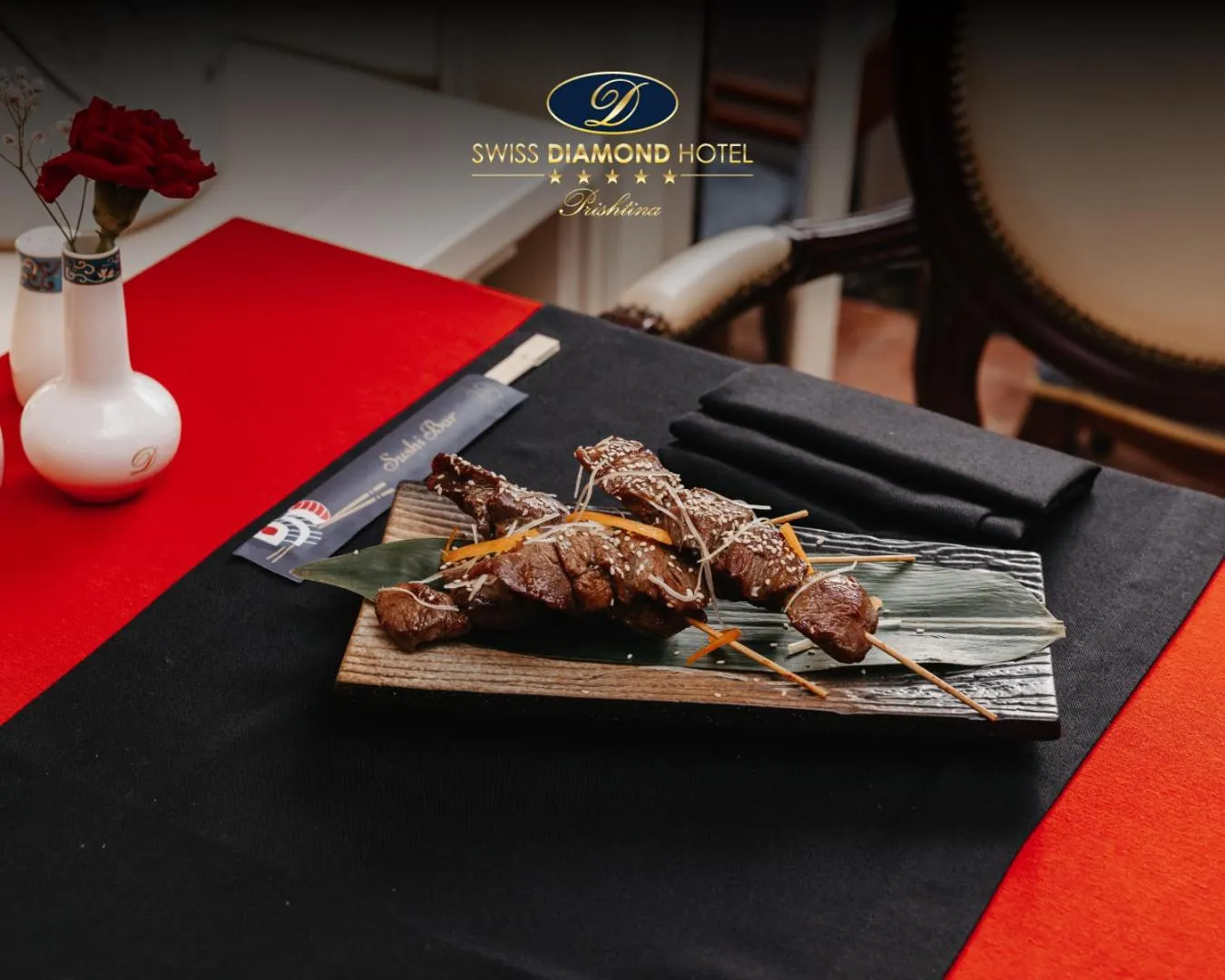 Asian breakfast in Swiss Diamond Hotel Prishtina