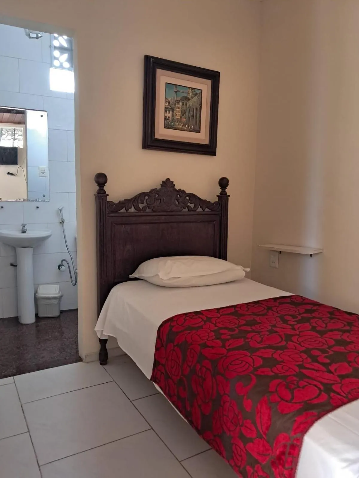 Bed in Hotel Pousada Acácia da Barra