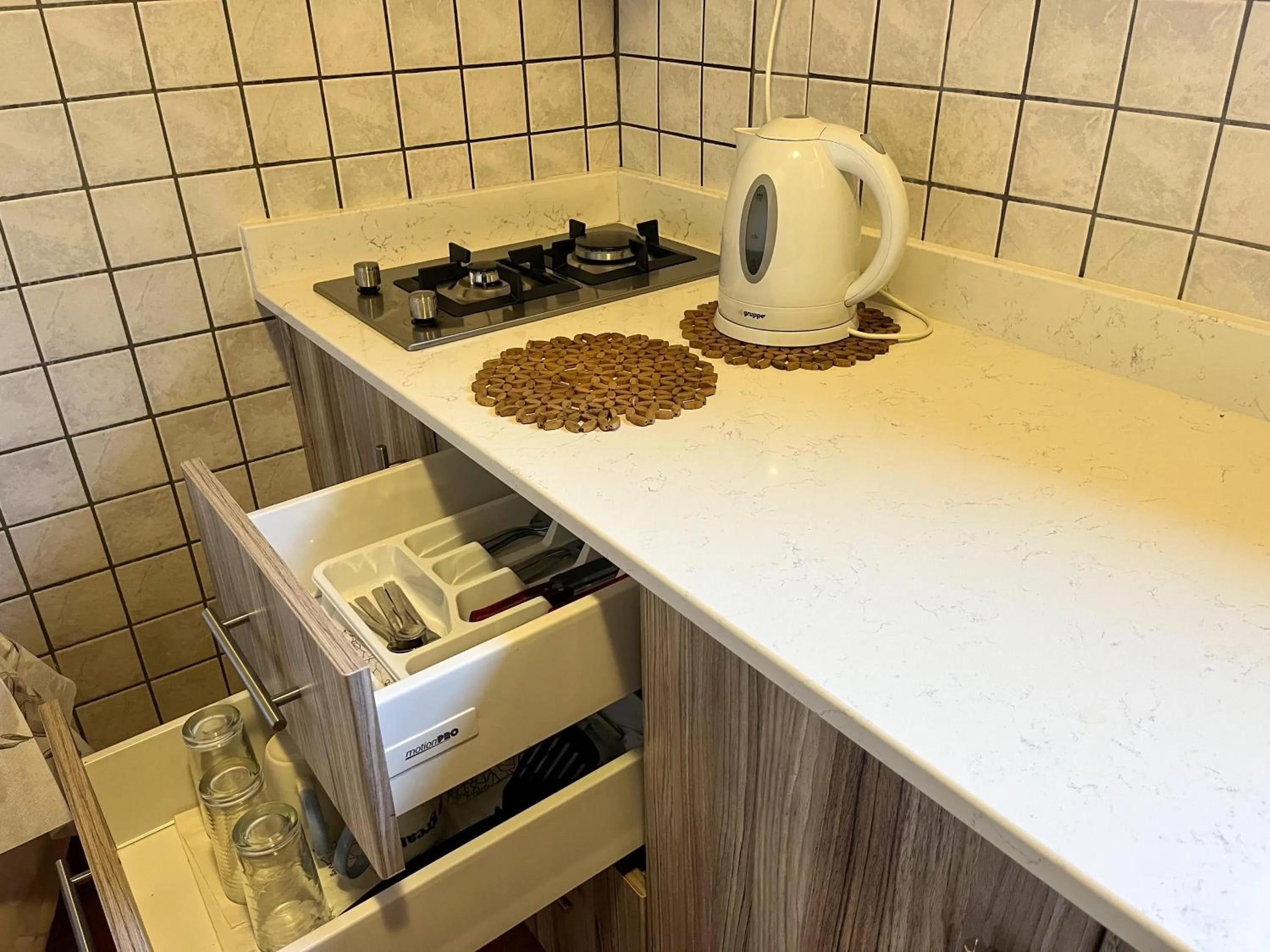 kitchen in Pettas Apartments