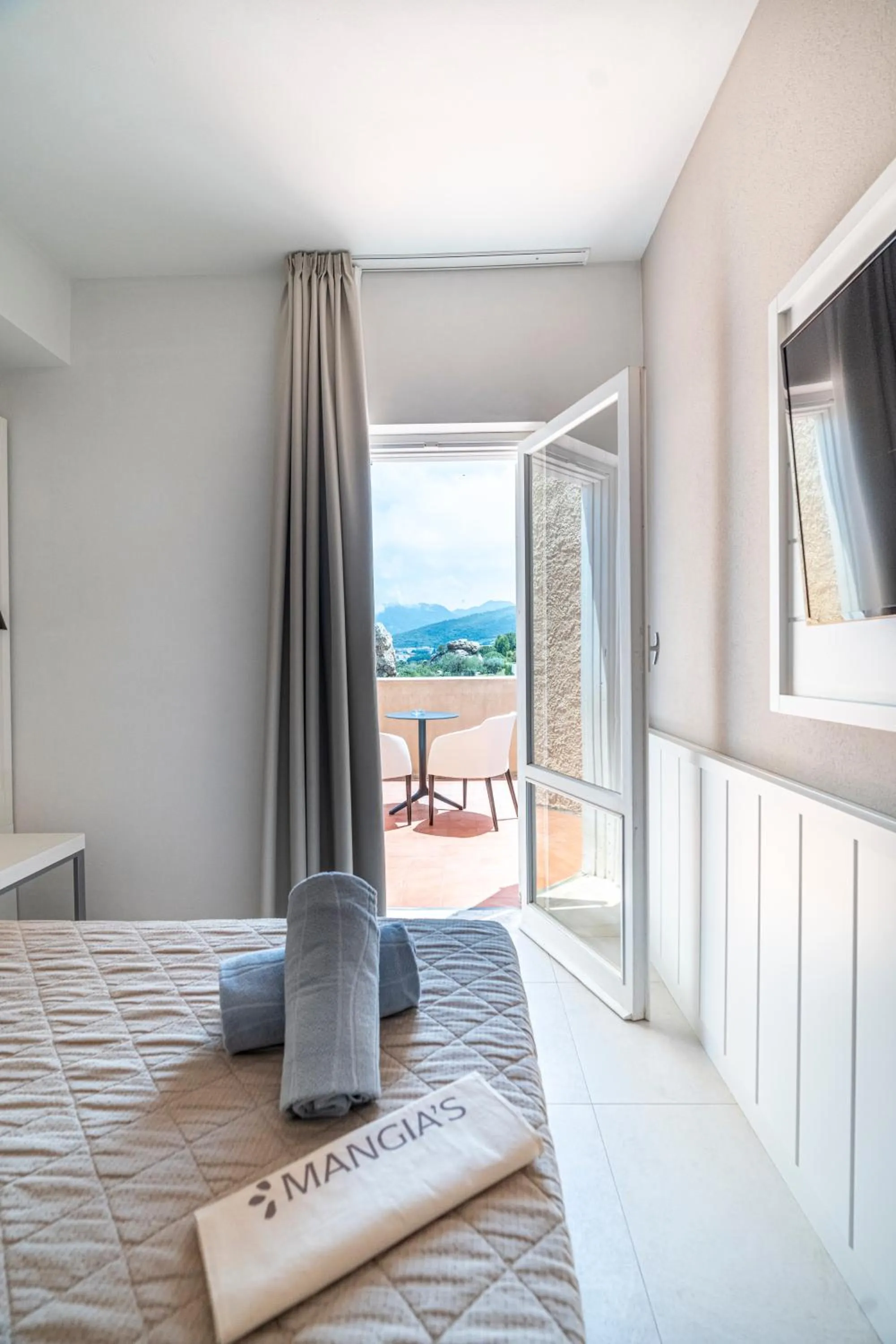 View (from property/room), Bed in Mangia's Pollina Resort